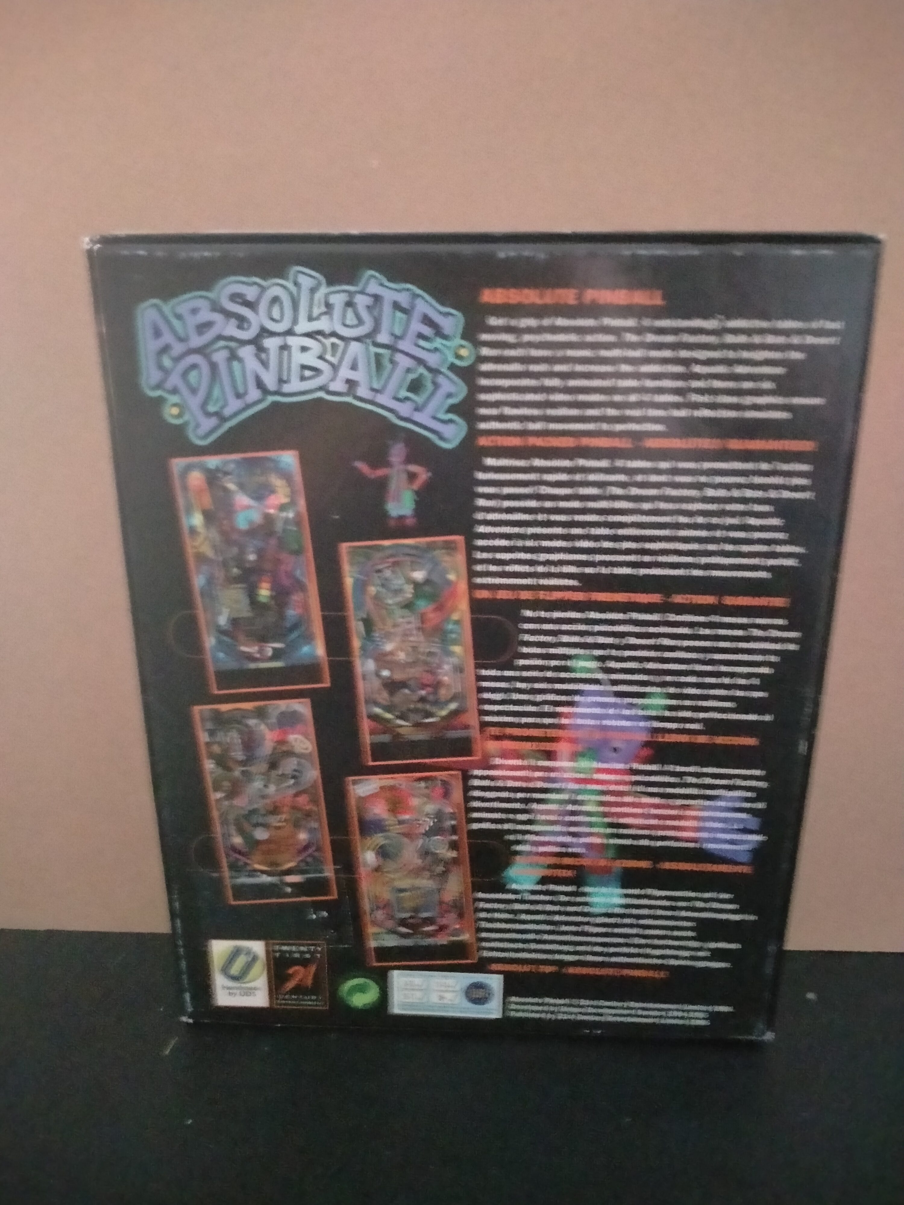 Imagen documental 2 de Absolute Pinball, formato Big Box, para MS-DOS