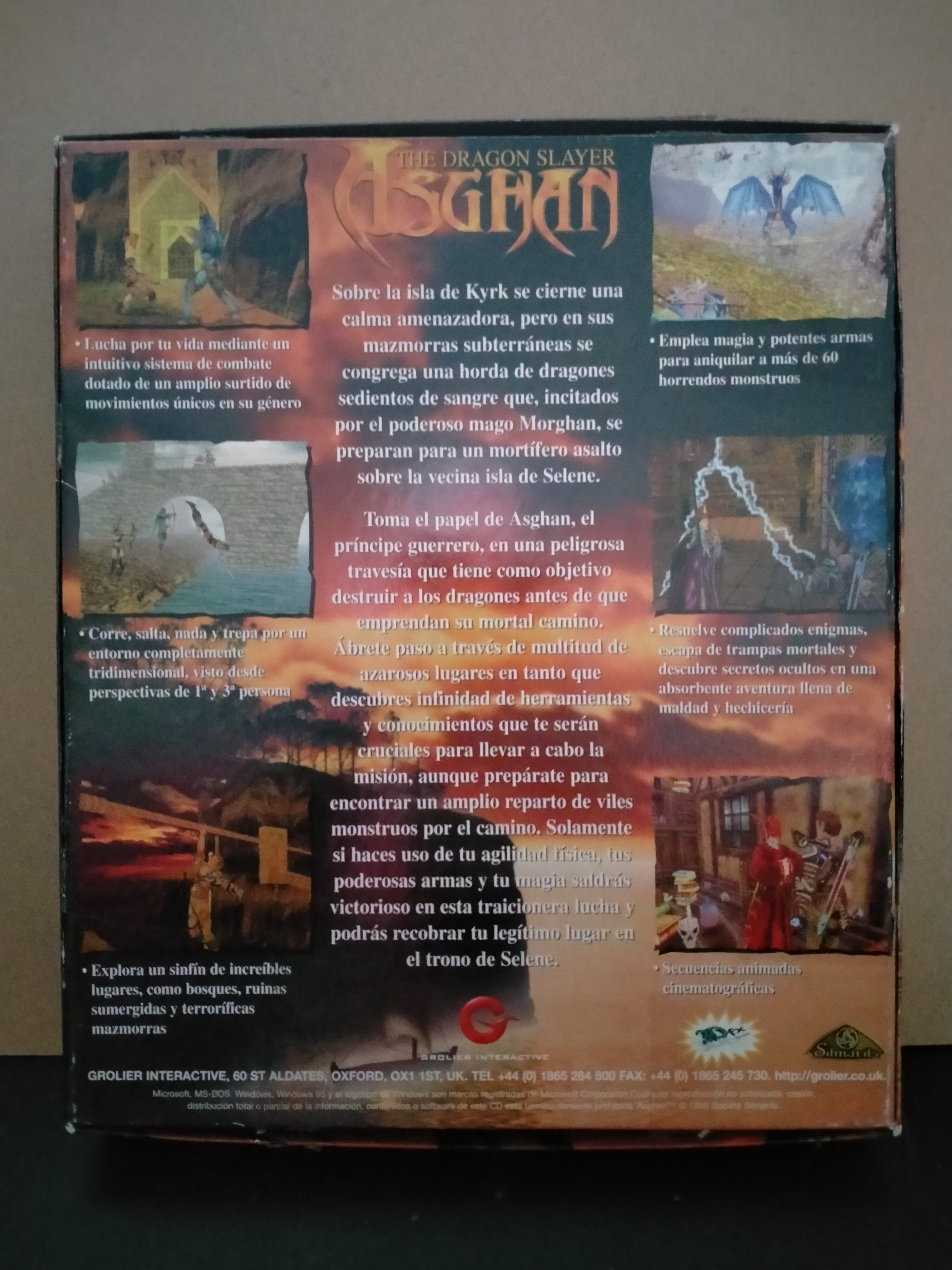 Imagen documental 2 de Asghan: The Dragon Slayer, formato Big Box, para MS-DOS, Windows 95, Windows 98