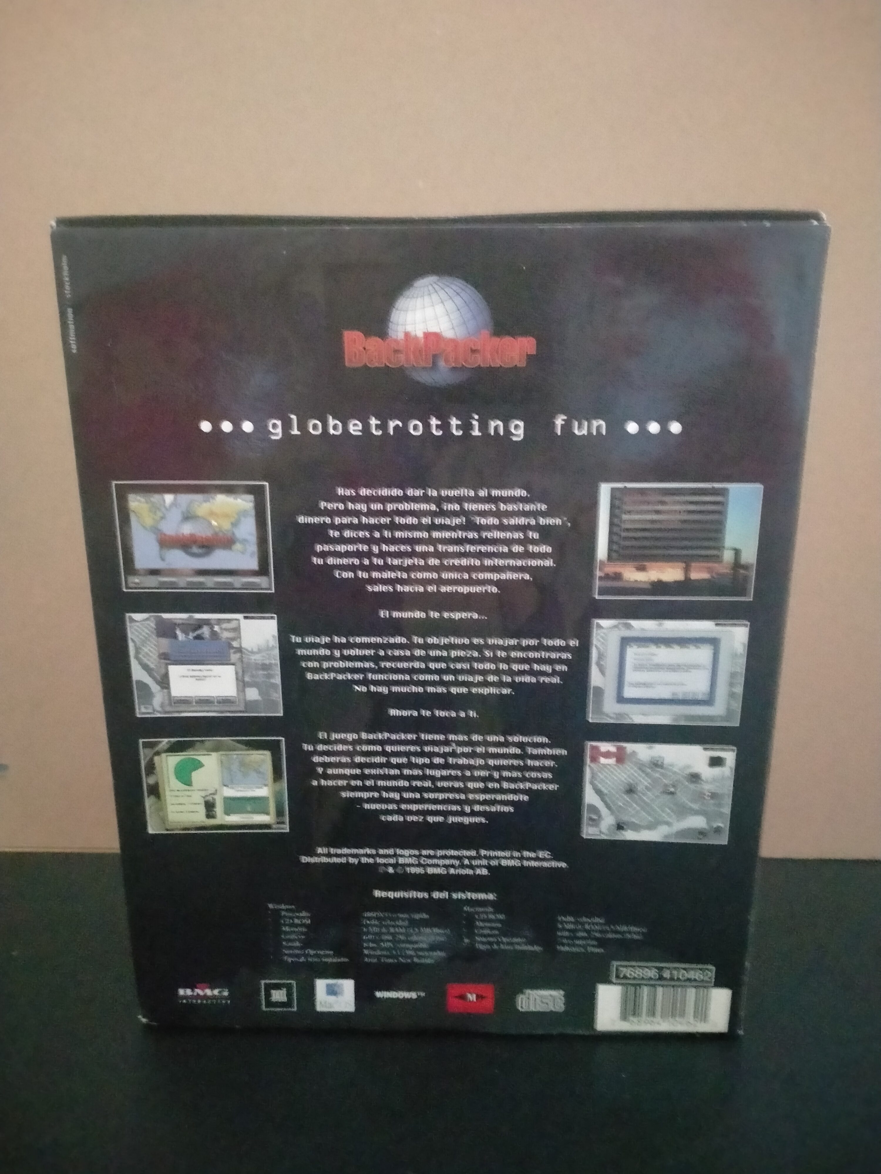 Imagen documental 2 de BackPacker, formato Big Box, para Windows 95, Windows 98, Windows Me