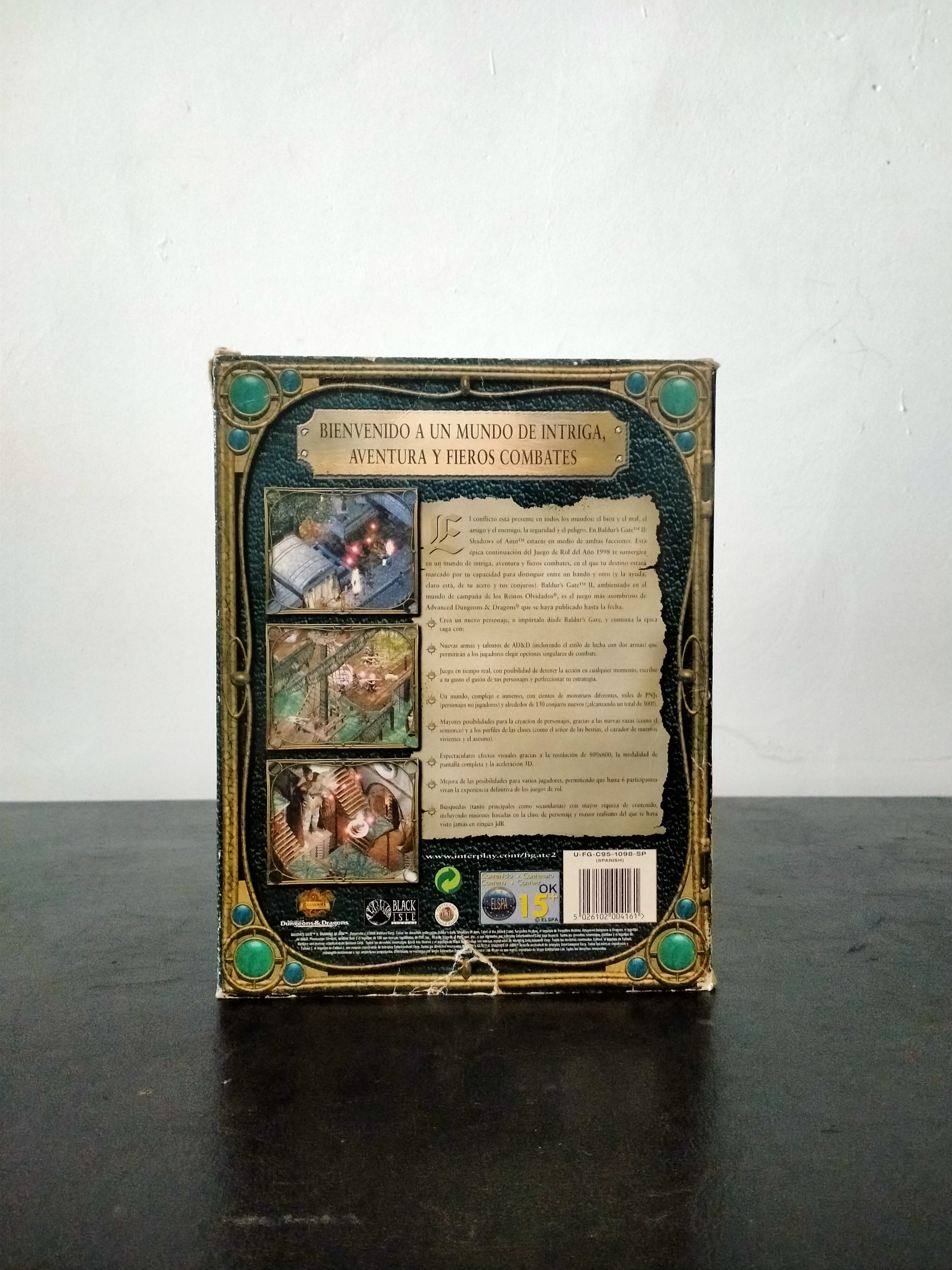 Imagen documental 2 de Baldur's Gate II: Shadows of Amn, formato Big Box, para Windows 95, Windows 98, Win2000