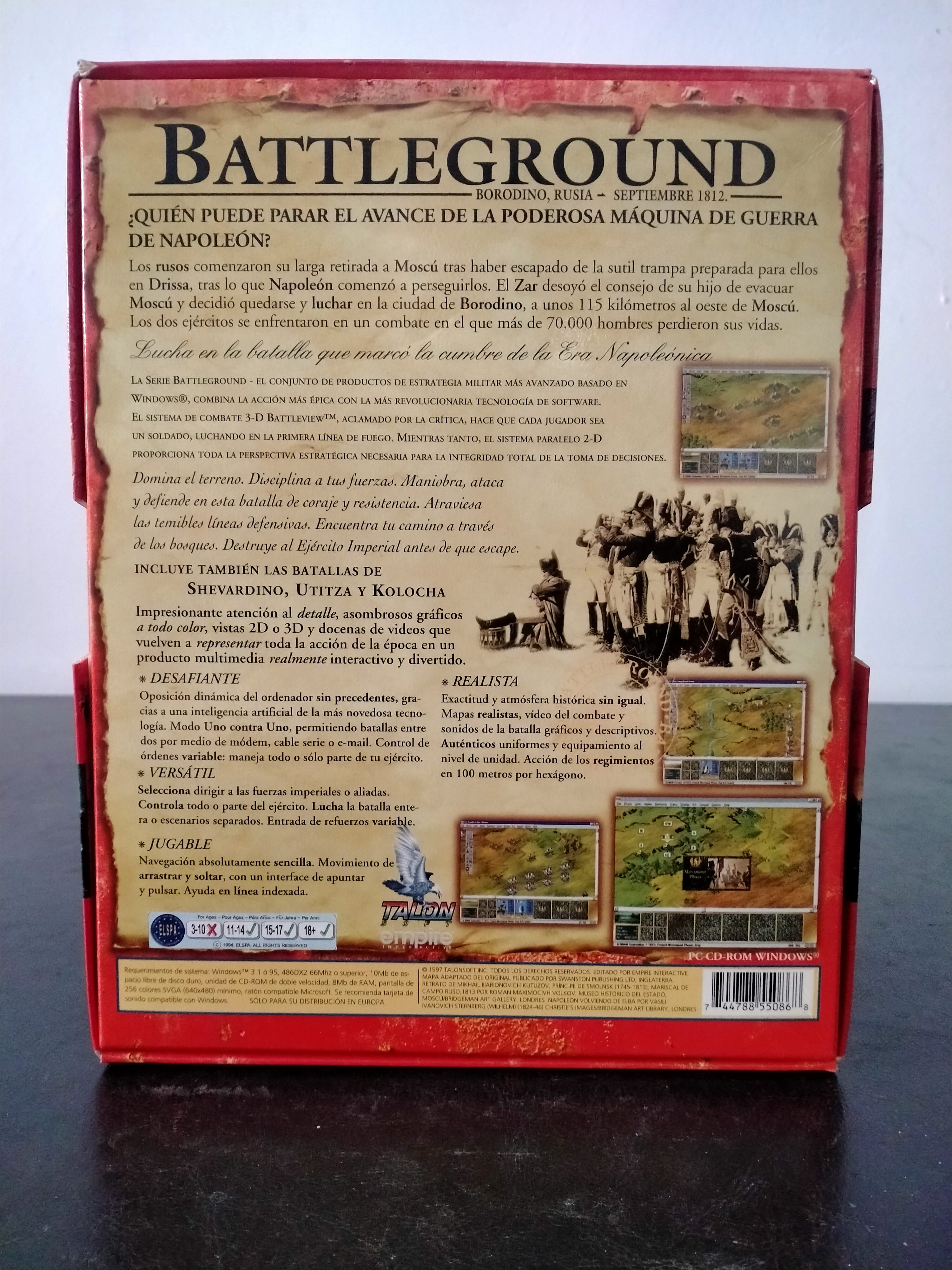 Imagen documental 2 de Battleground: Napoleon in Russia 1812, formato Big Box, para Win3.x, Windows 95