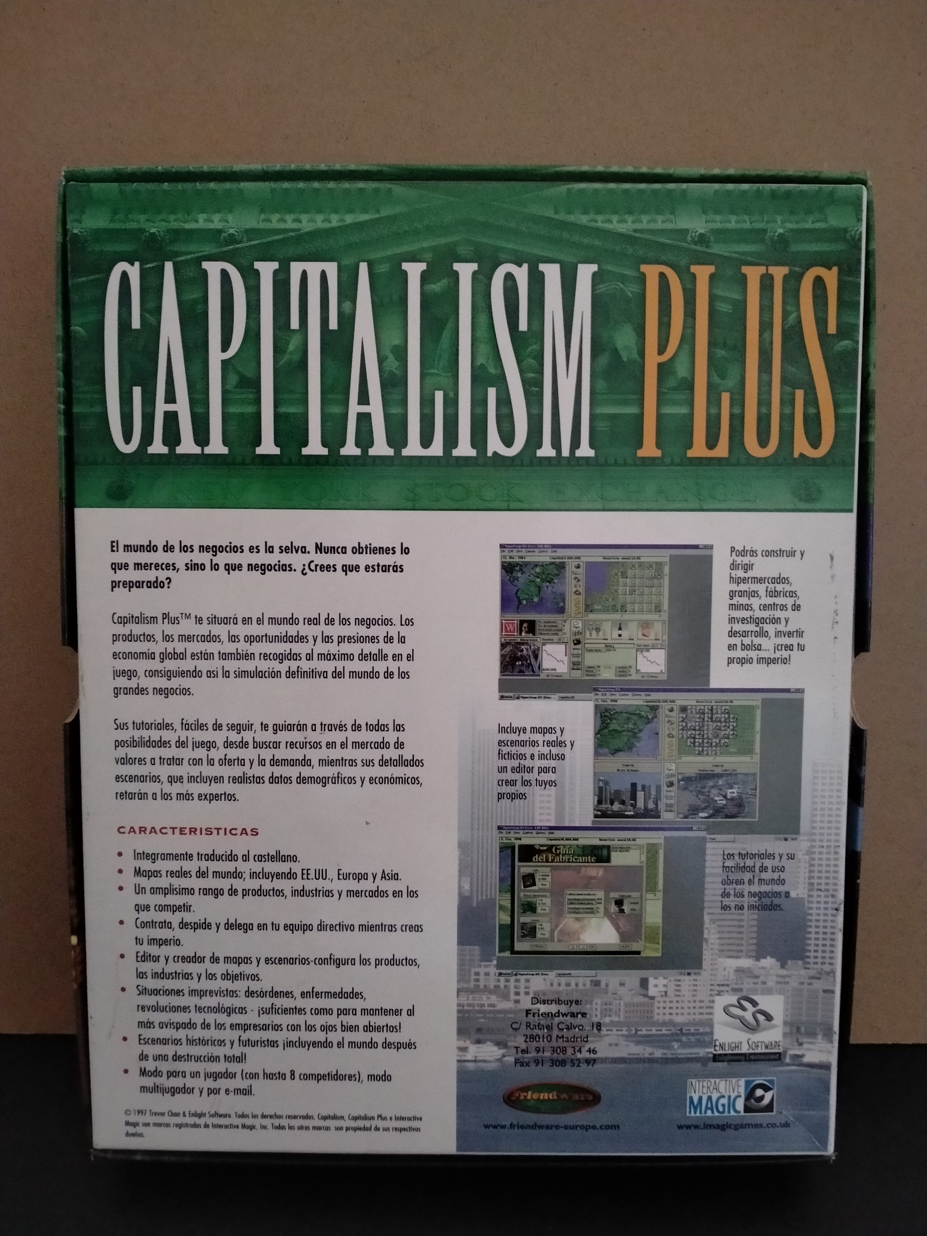 Imagen documental 2 de Capitalism Plus, formato Big Box, para MS-DOS, Windows 95, Windows 98