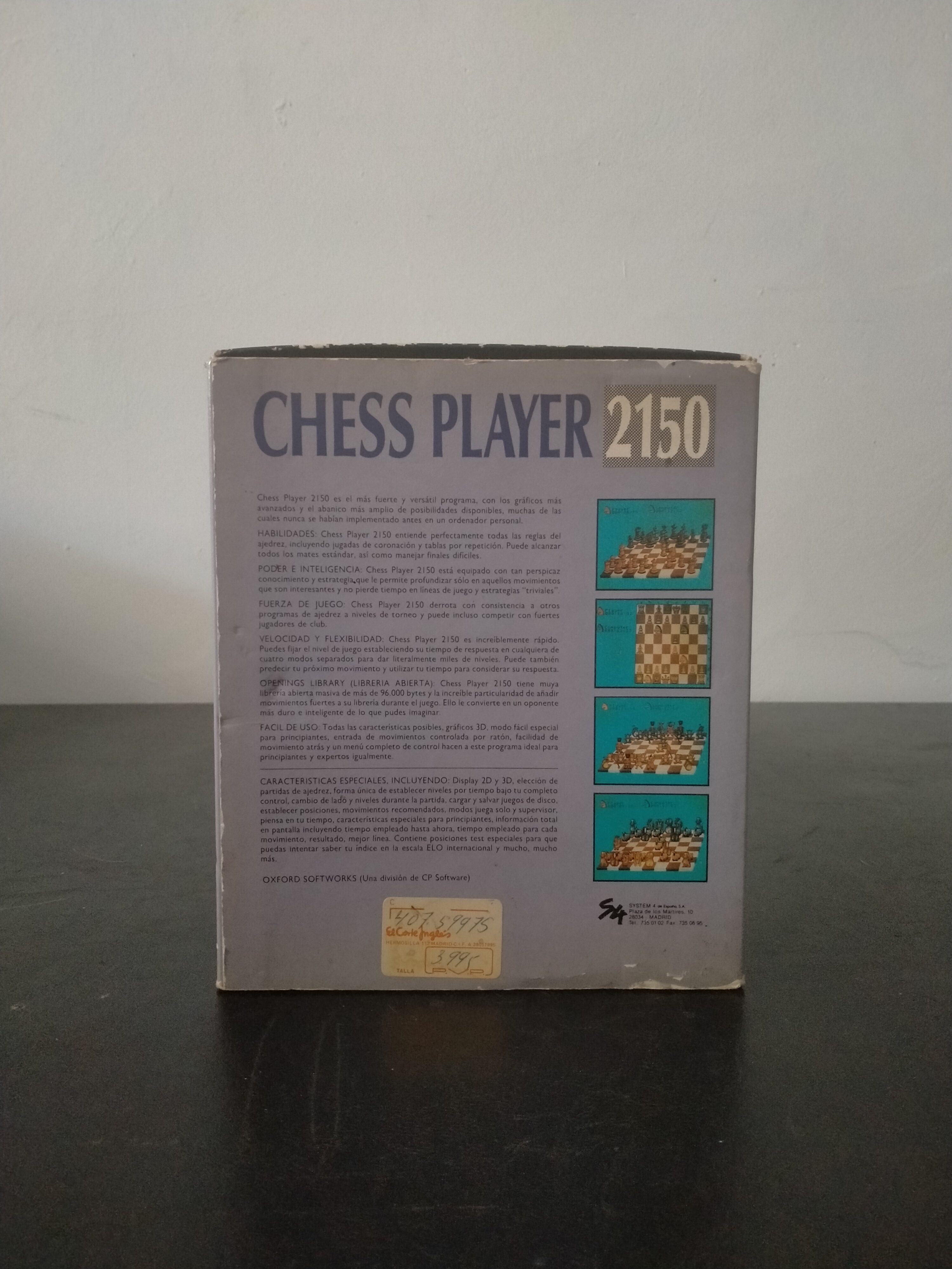 Imagen documental 2 de Chess Player 2150, formato Big Box, para MS-DOS