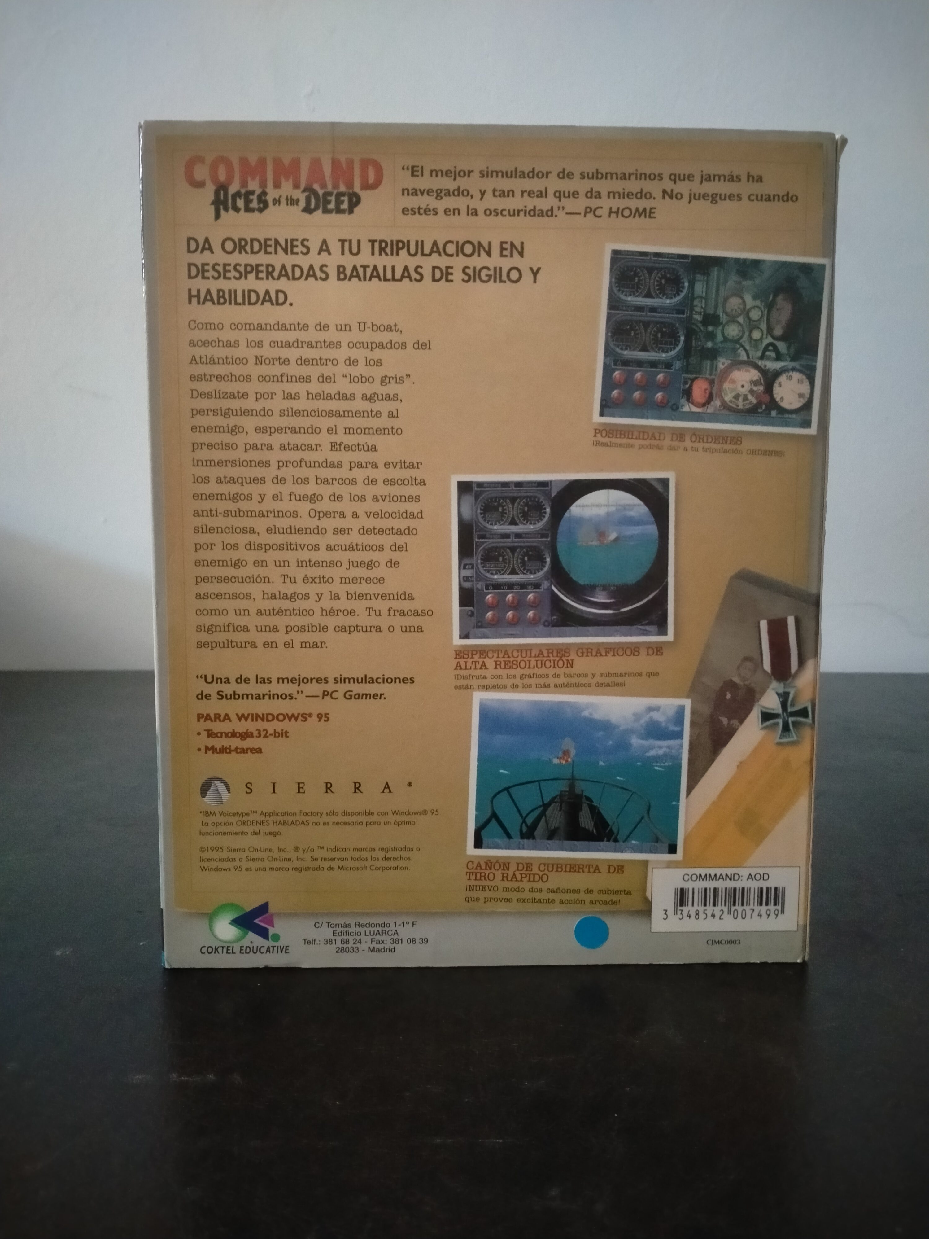 Imagen documental 2 de Command: Aces of the Deep, formato Big Box, para Windows 95