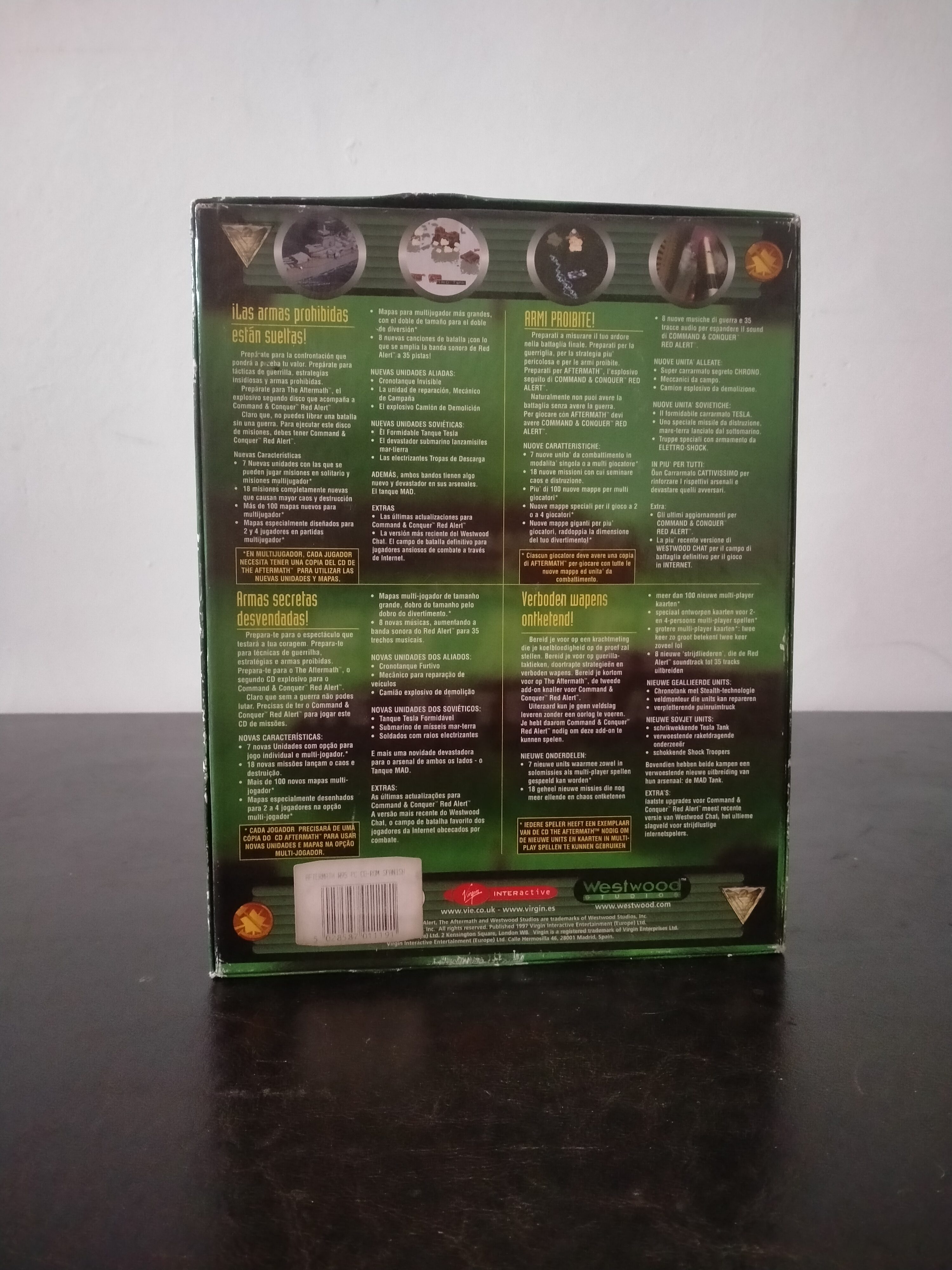 Imagen documental 2 de Command & Conquer: Red Alert - The Aftermath, formato Big Box, para Windows 95, Windows 98, MS-DOS