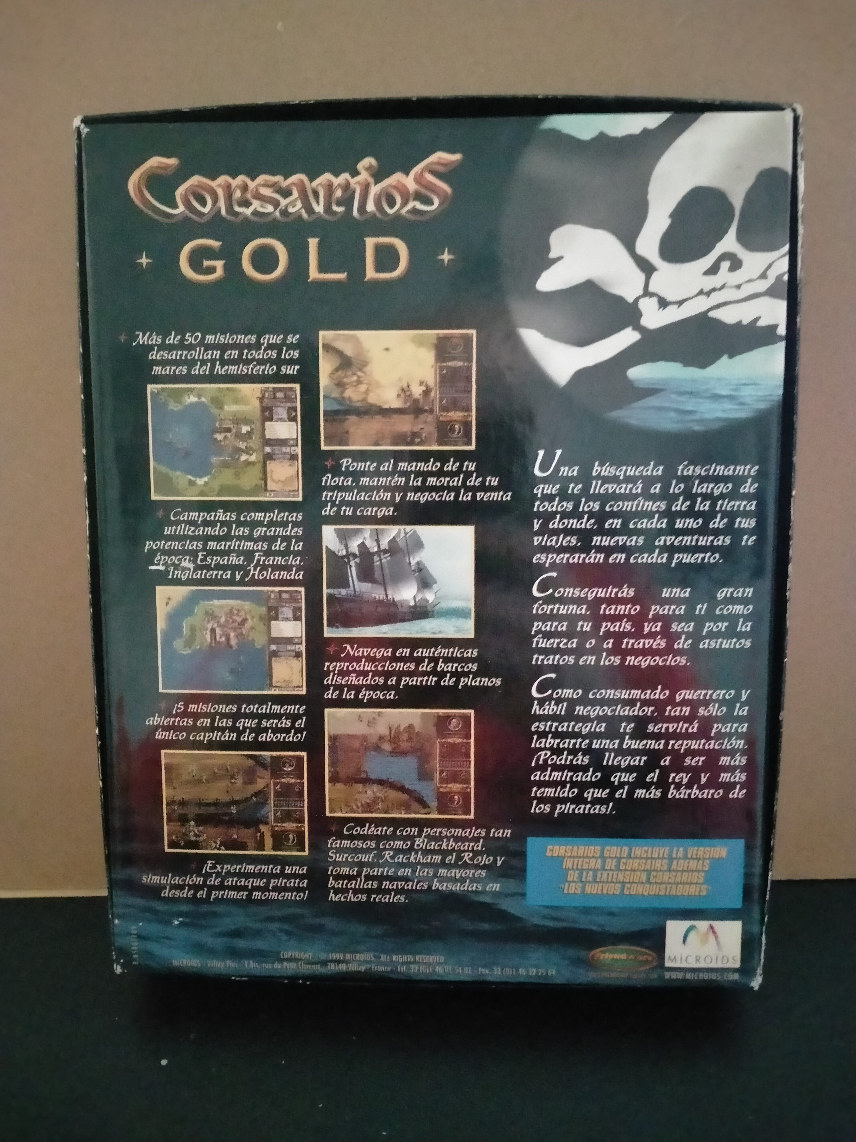 Imagen documental 2 de Corsarios Gold, formato Big Box, para Windows 95, Windows 98