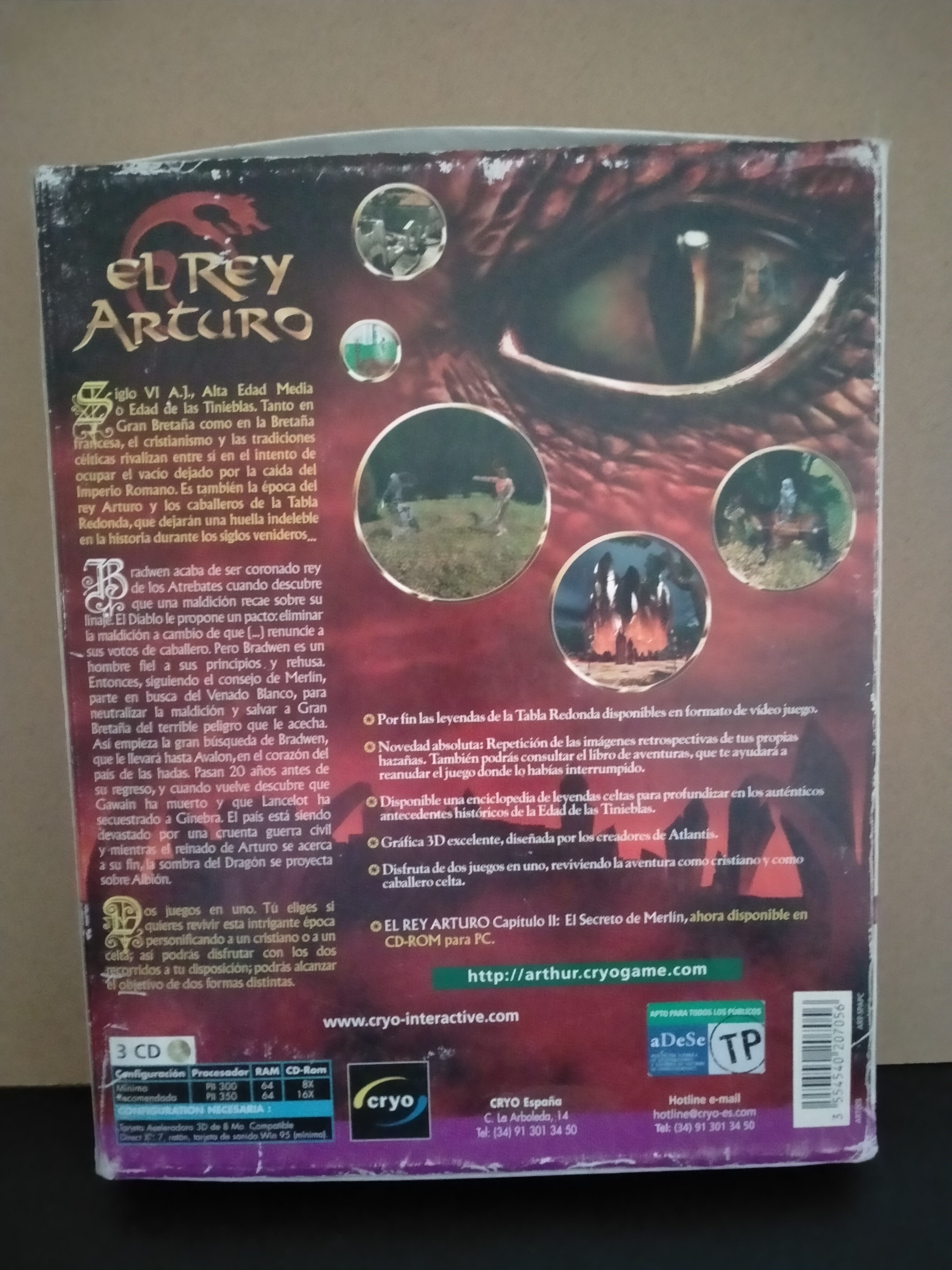 Imagen documental 2 de El Rey Arturo: El Secreto de Merlín, formato Big Box, para Windows 95, Windows 98, Windows XP