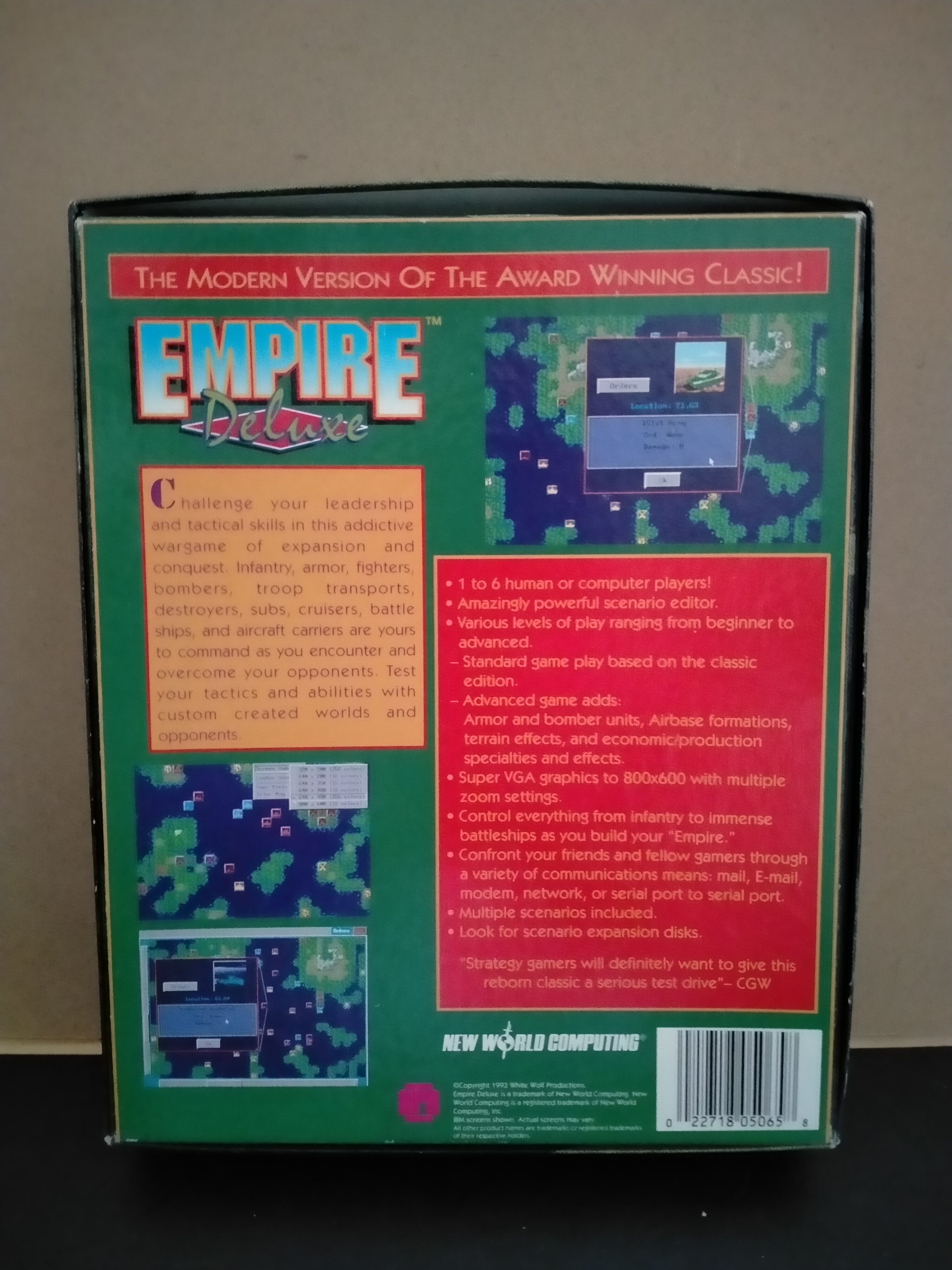 Imagen documental 2 de Empire Deluxe, formato Big Box, para MS-DOS, Win3.x