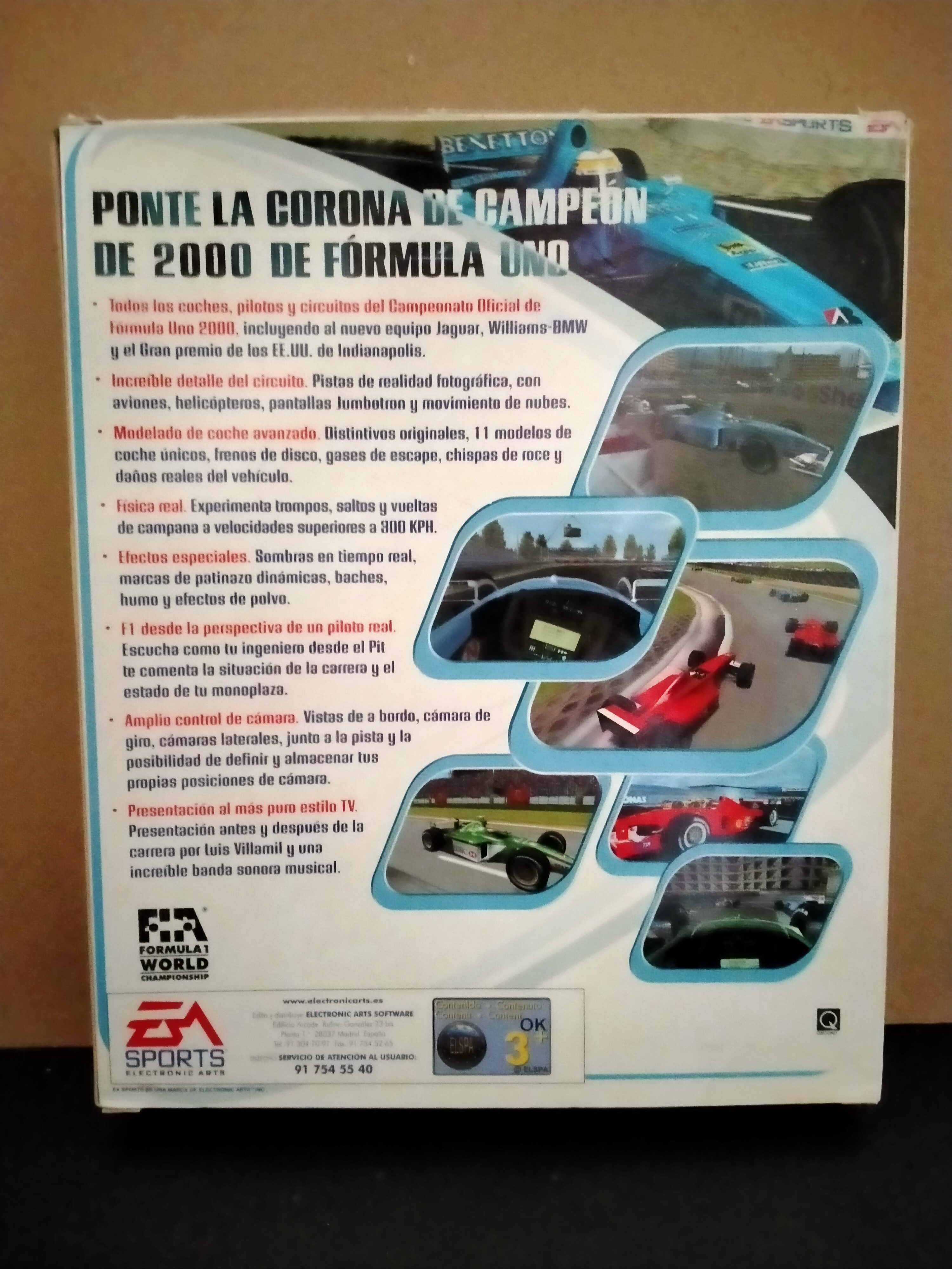 Imagen documental 2 de F1 2000, formato Big Box, para Windows 95, Windows 98, Windows Me