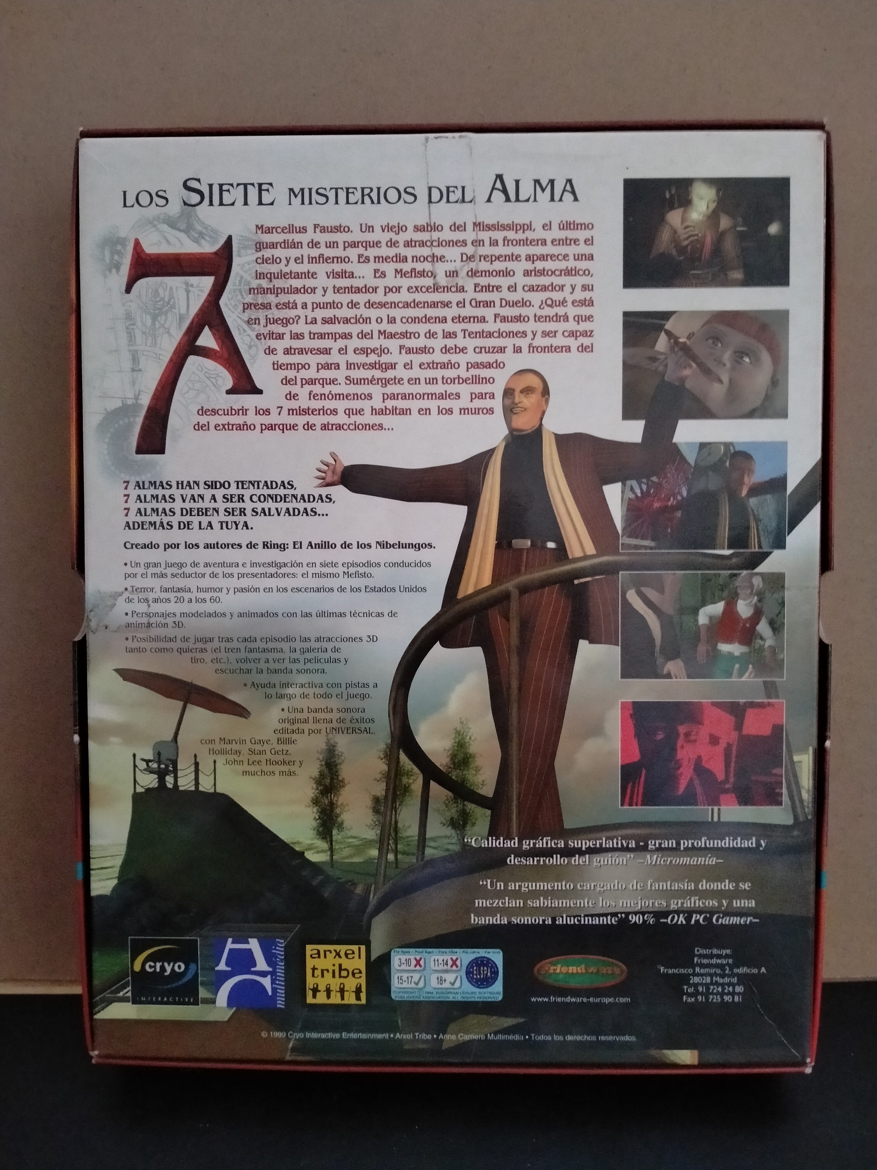 Imagen documental 2 de Fausto: Los 7 Misterios del Alma, formato Big Box, para Windows 95, Windows 98