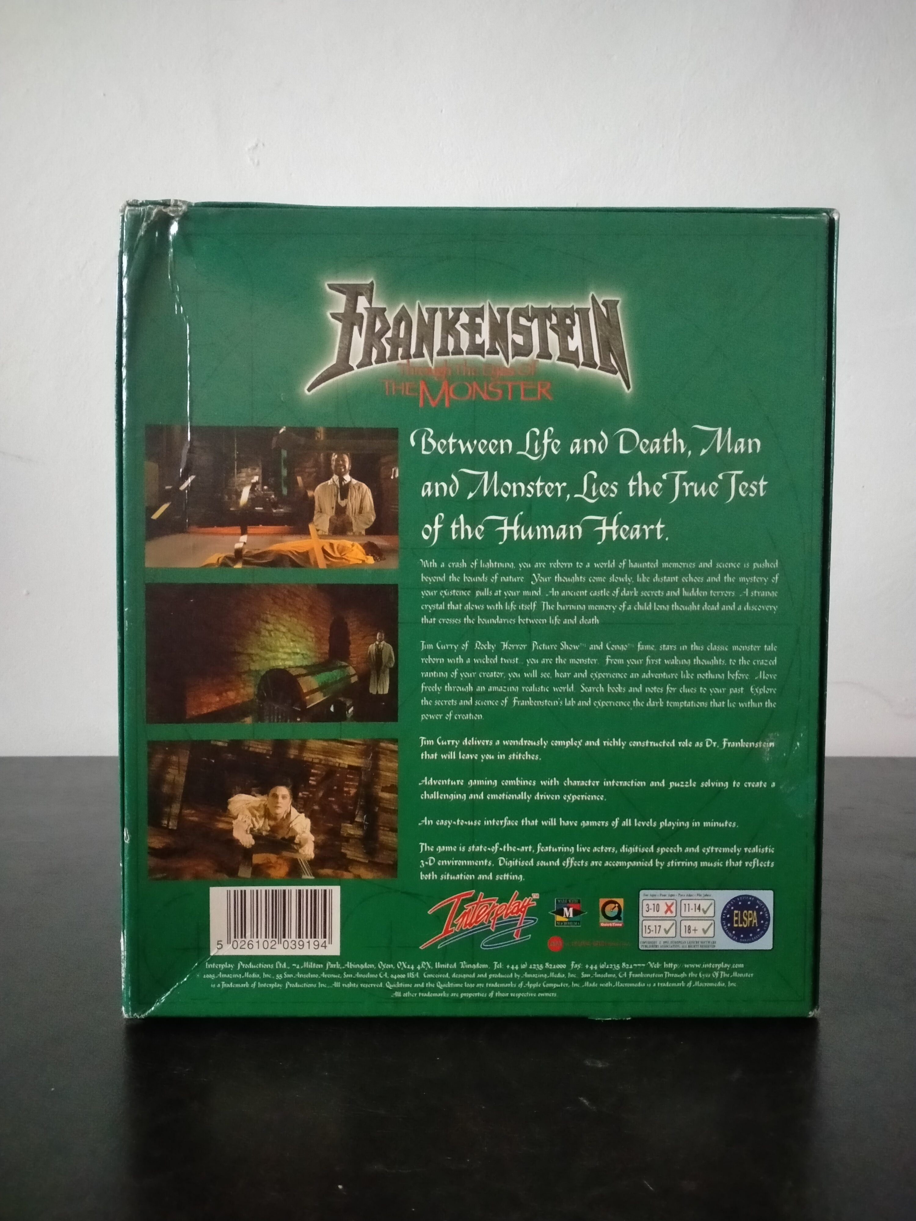 Imagen documental 2 de Frankenstein: Through the Eyes of the Monster, formato Big Box, para Windows 95
