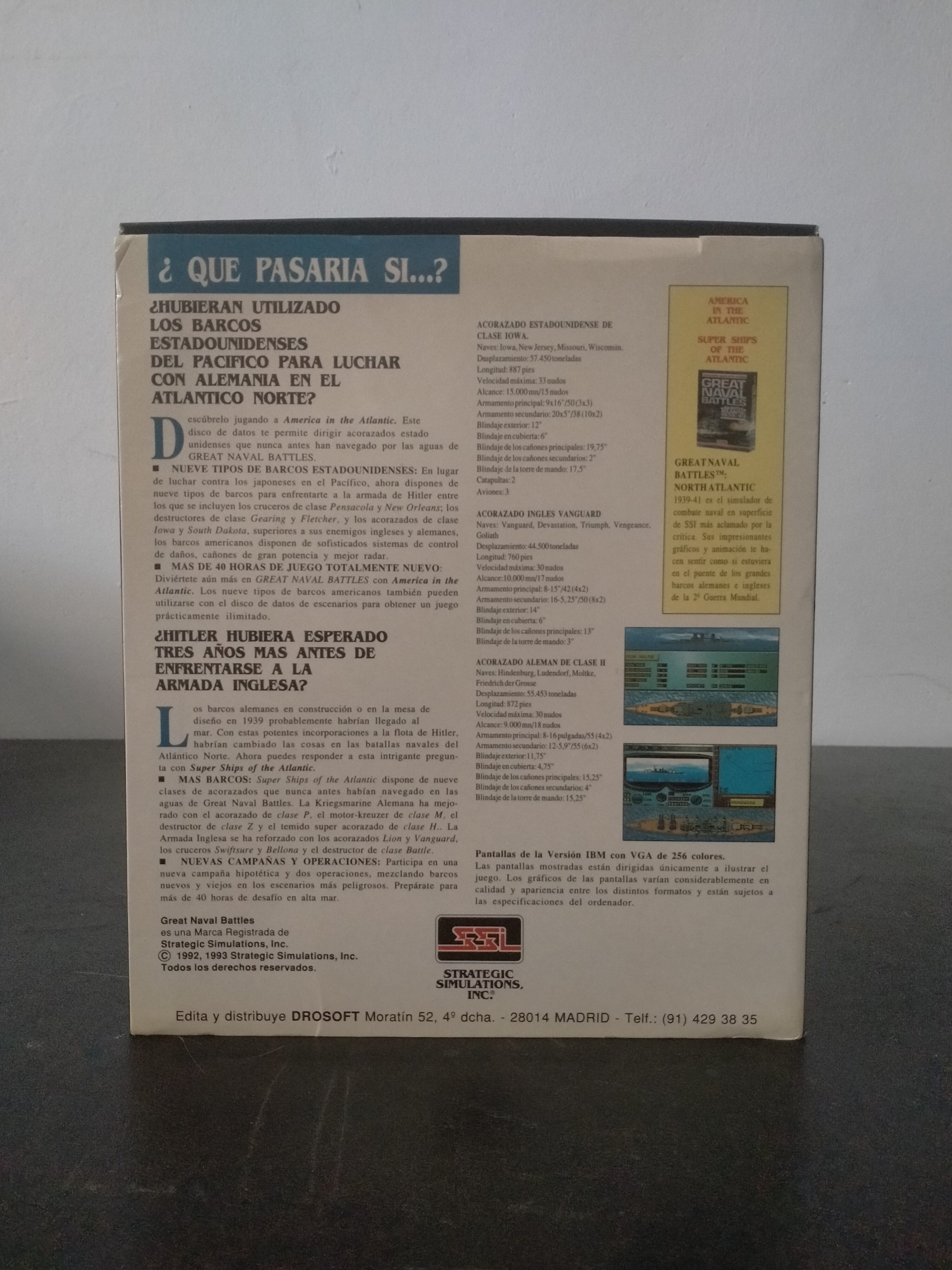 Imagen documental 2 de Great Naval Battles: Super Ships of the Atlantic - America in the Atlantic, formato Big Box, para MS-DOS