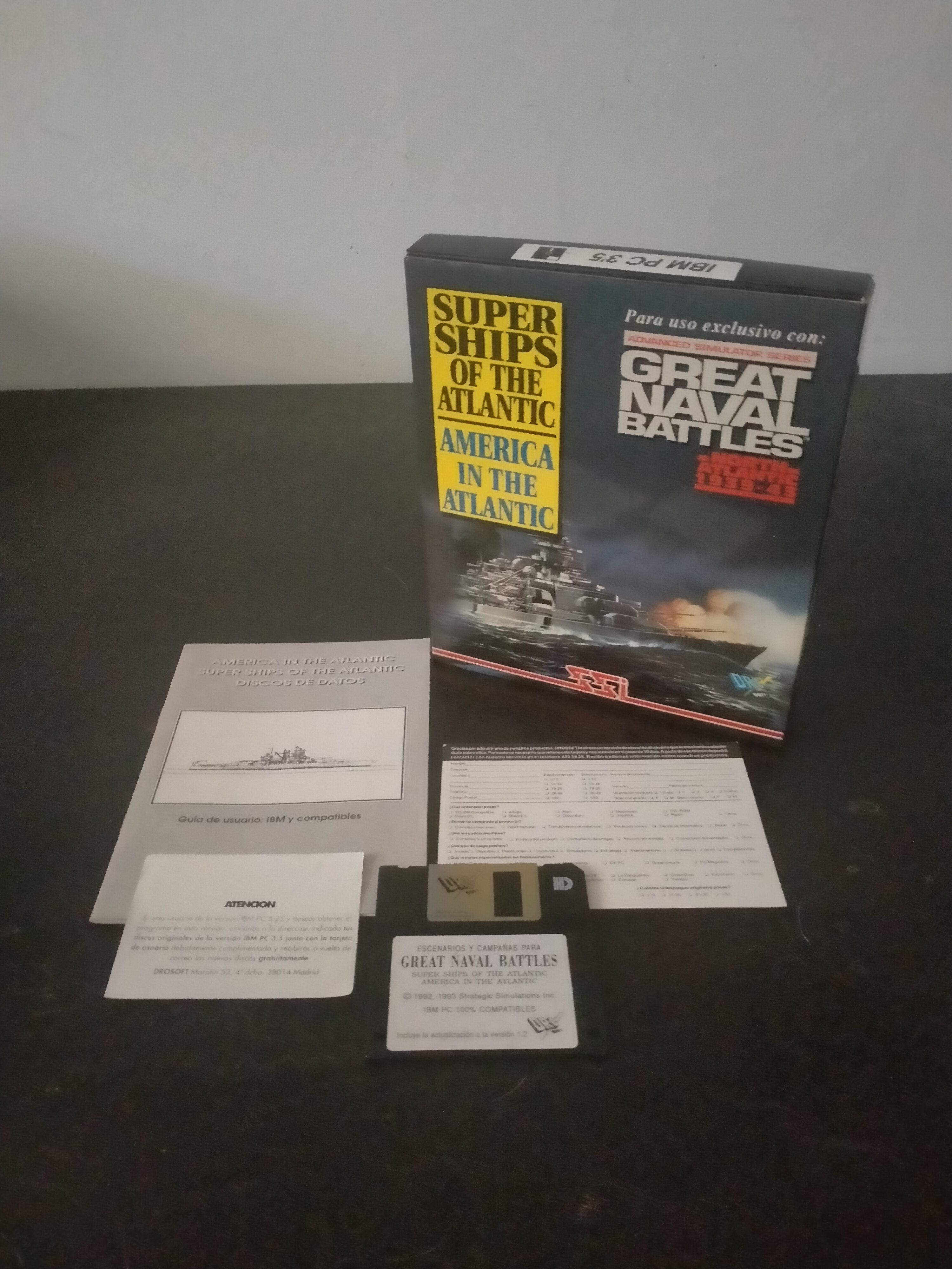 Imagen documental 3 de Great Naval Battles: Super Ships of the Atlantic - America in the Atlantic, formato Big Box, para MS-DOS
