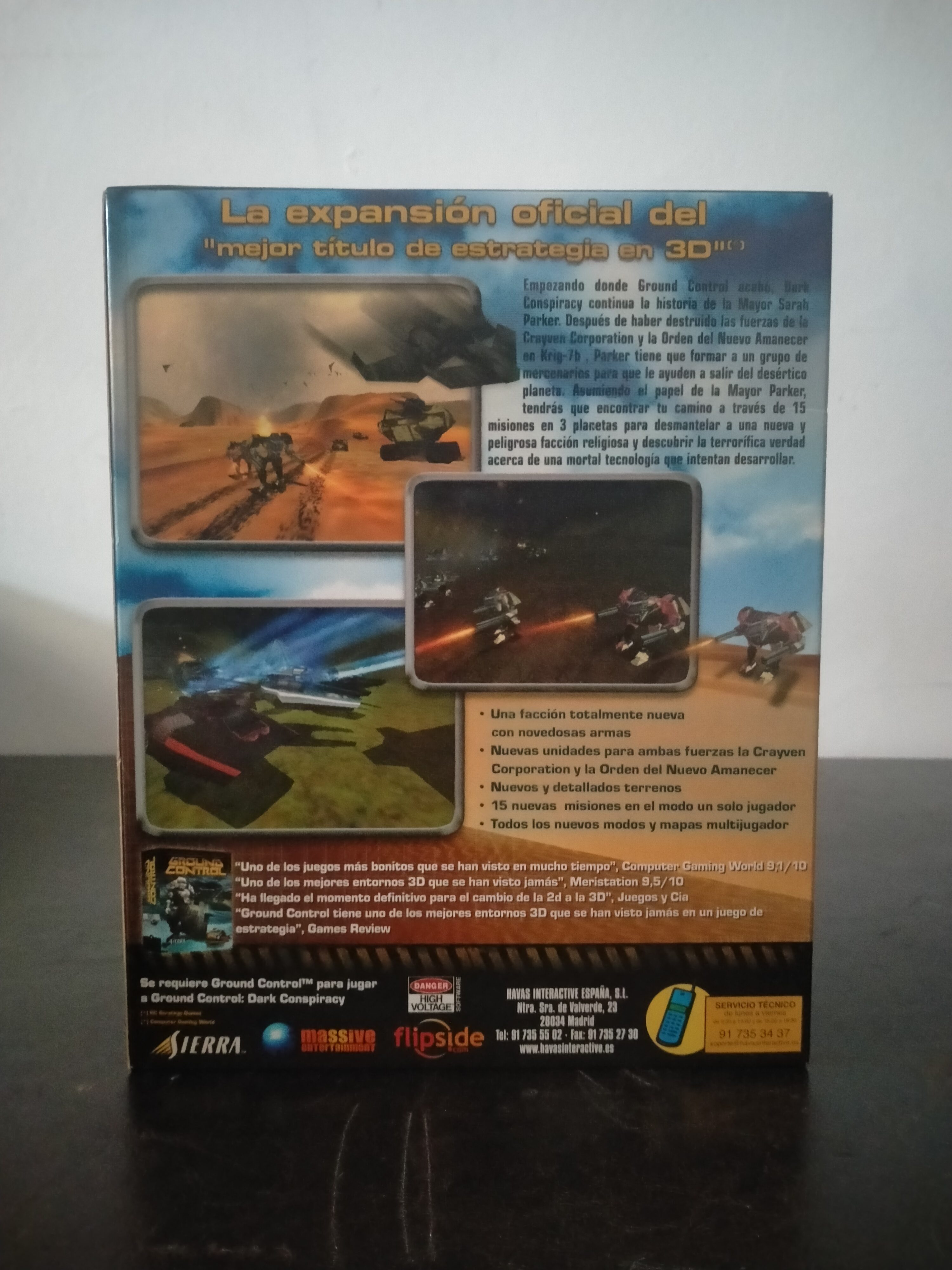 Imagen documental 2 de Ground Control: Dark Conspiracy, formato Big Box, para Windows 95, Windows 98
