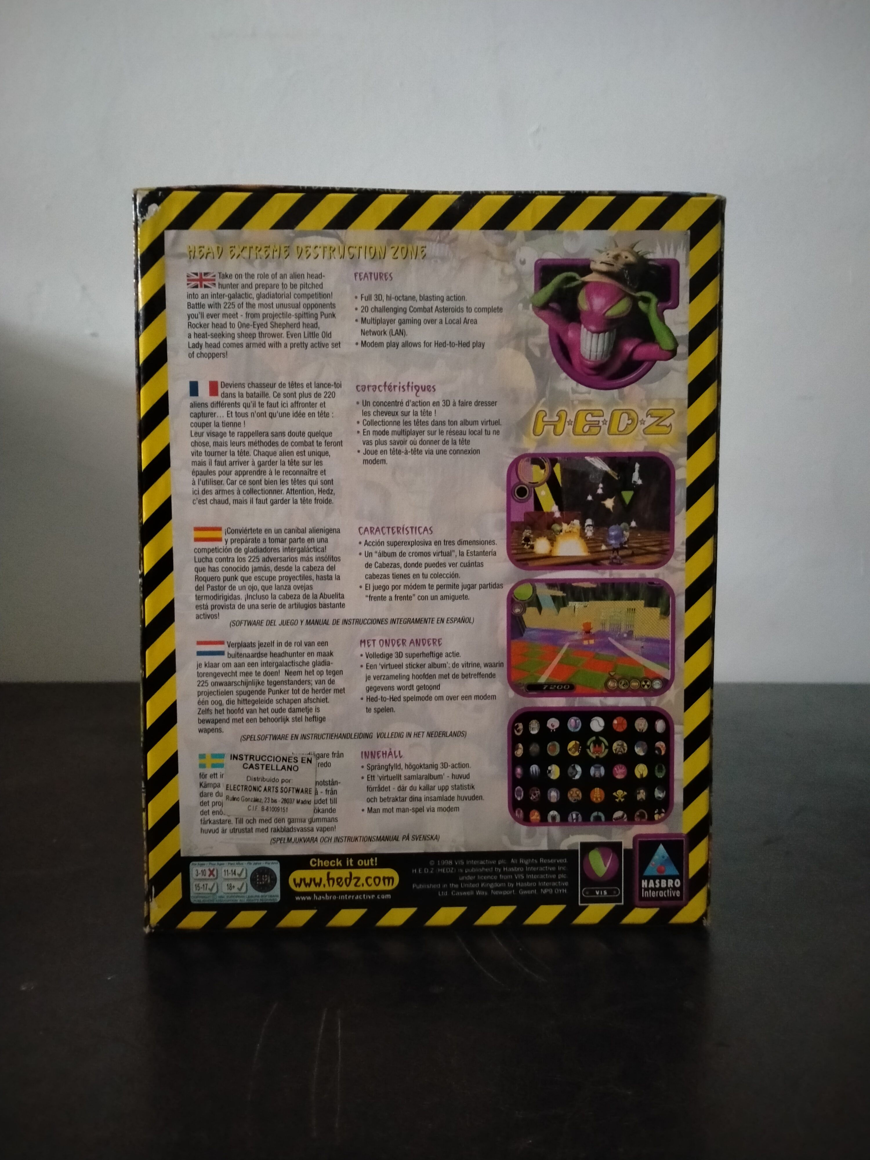 Imagen documental 2 de H.E.D.Z. (Head Extreme Destruction Zone), formato Big Box, para Windows 95, Windows 98