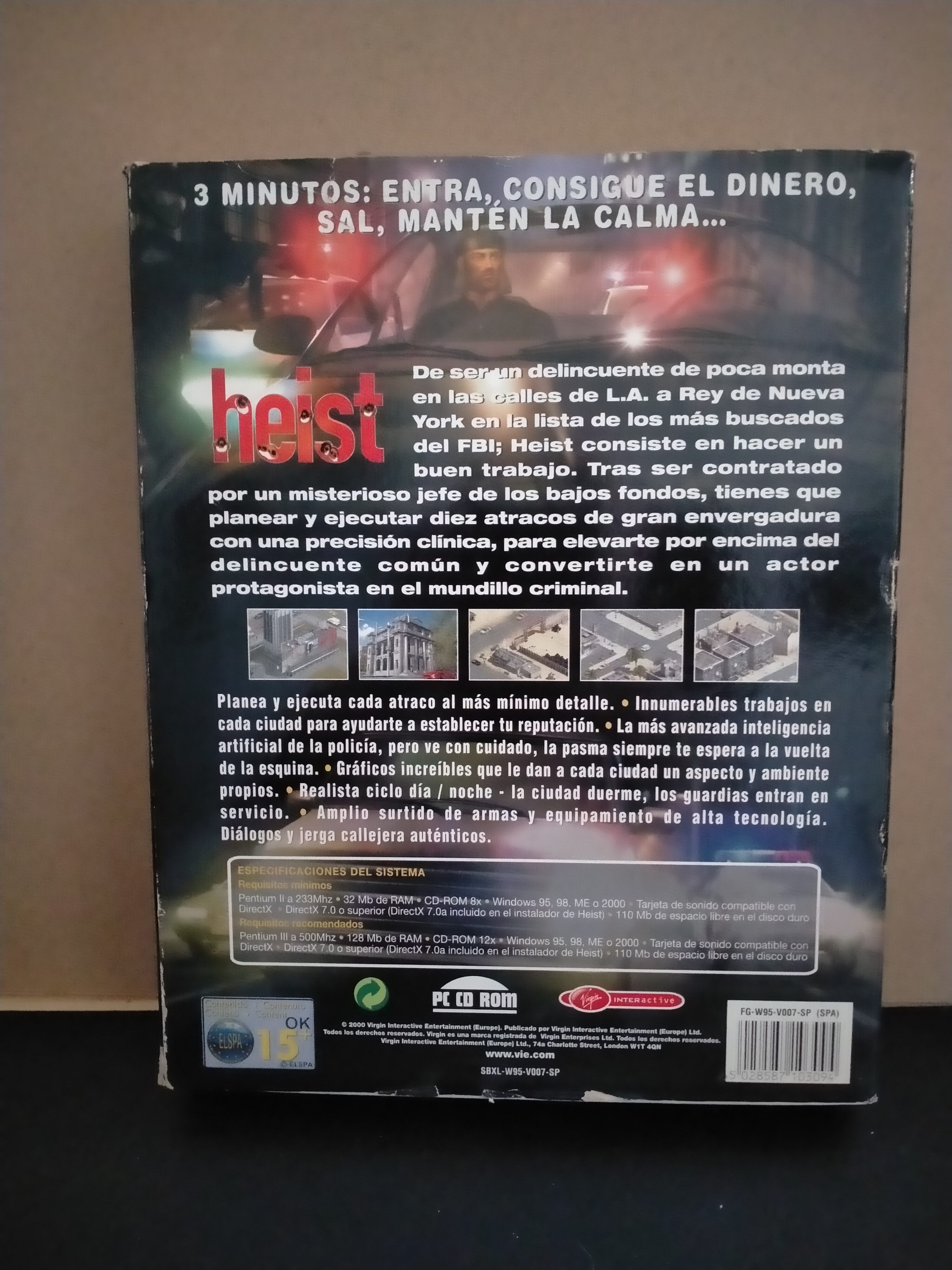 Imagen documental 2 de Heist, formato Big Box, para Windows 98, Windows Me, Win2000