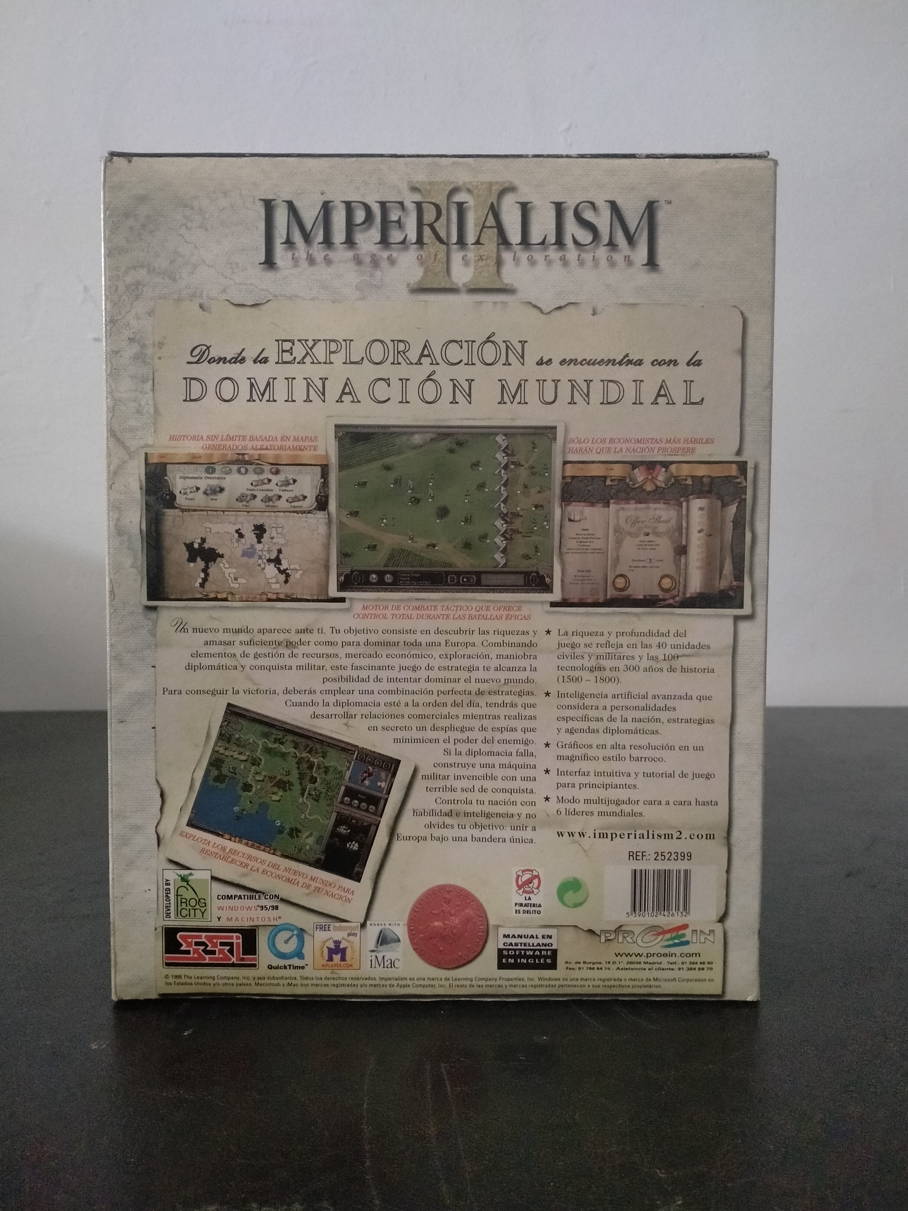 Imagen documental 2 de Imperialism II: The Age of Exploration, formato Big Box, para Windows 95, Windows 98, Windows Me