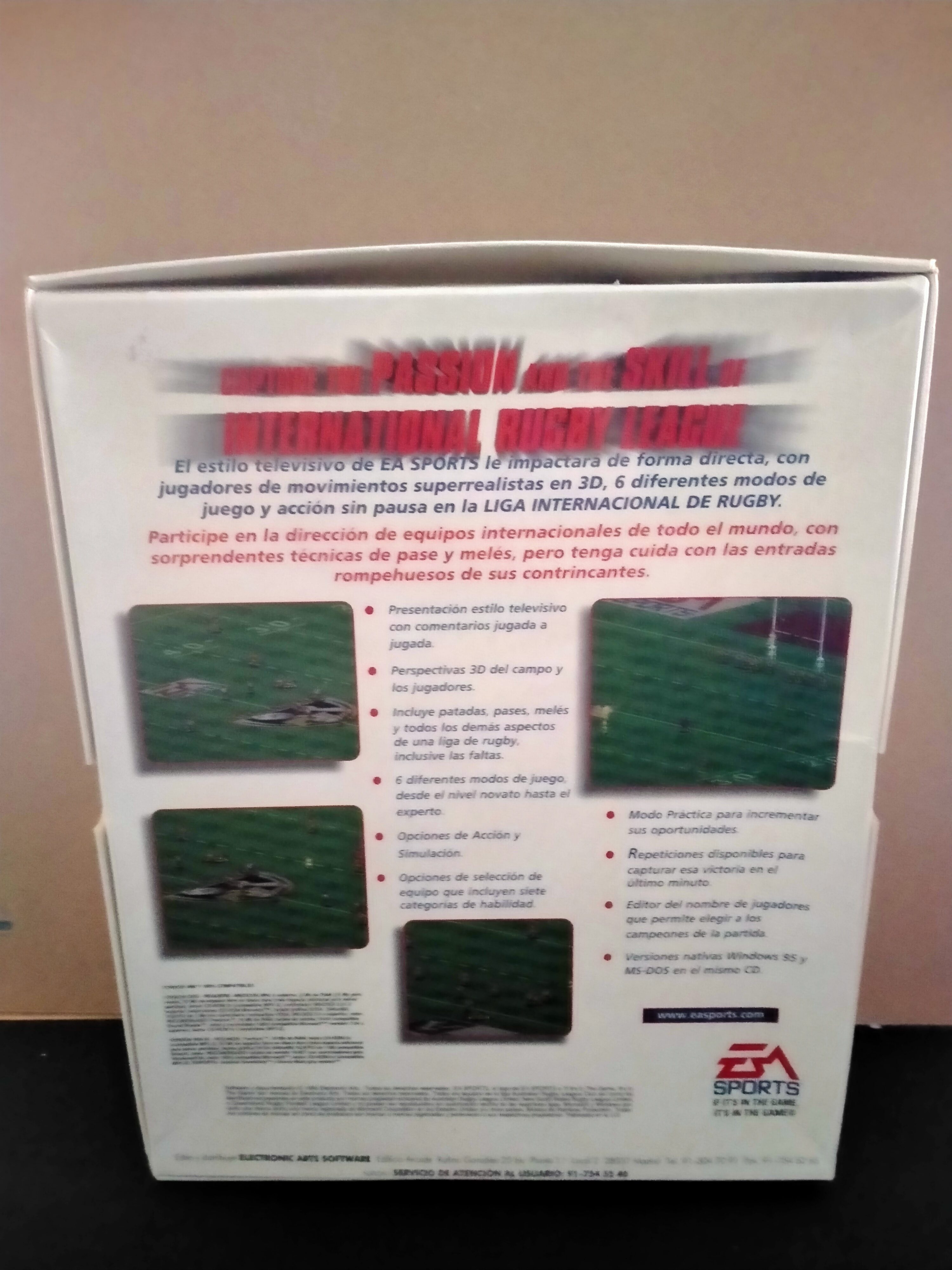 Imagen documental 2 de International Rugby League, formato Big Box, para MS-DOS, Windows 95