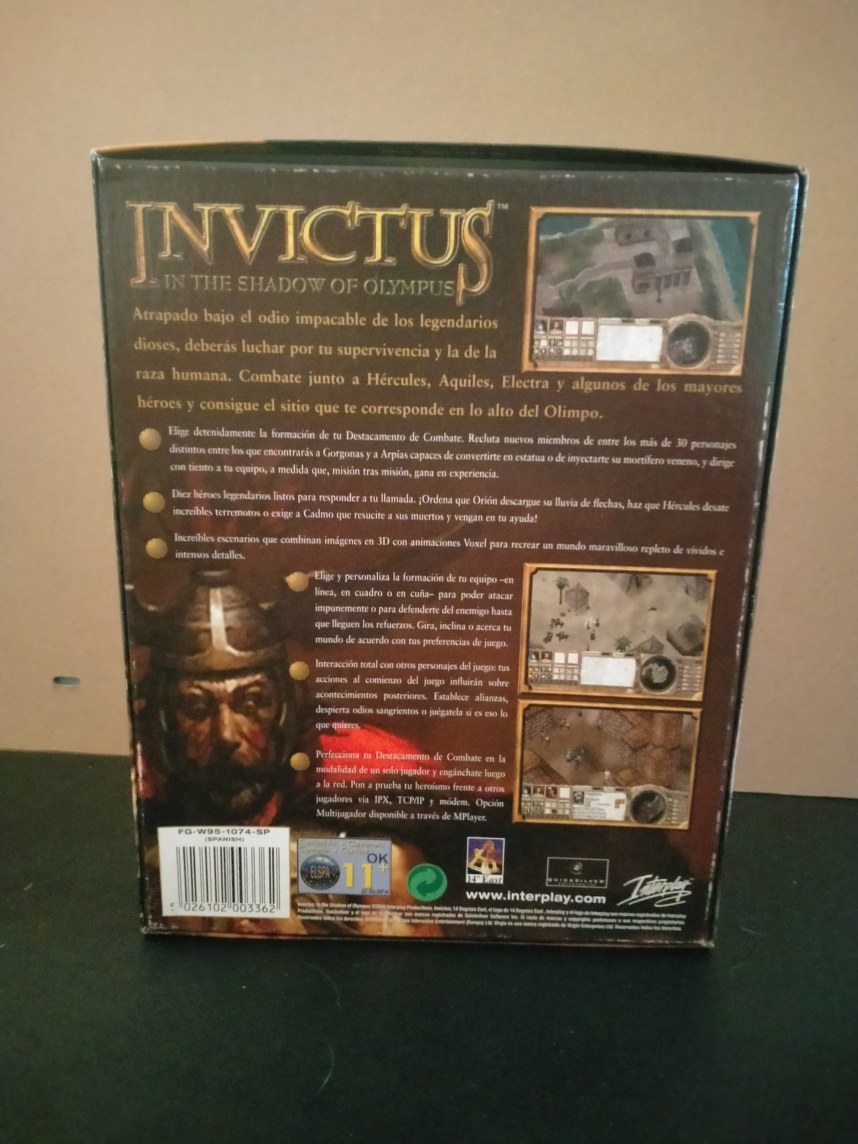 Imagen documental 2 de Invictus: In the Shadow of Olympus, formato Big Box, para Windows 95, Windows 98