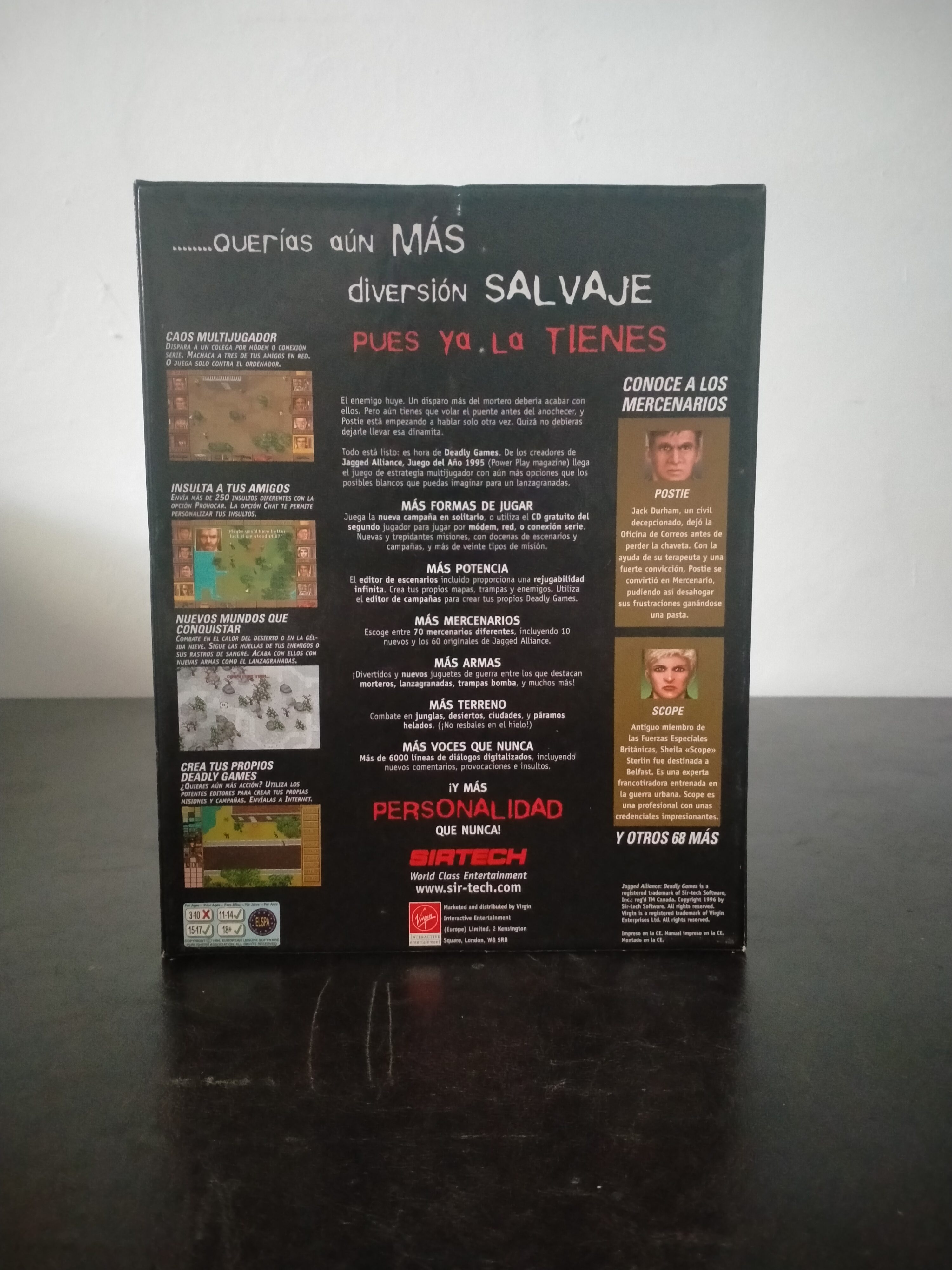 Imagen documental 2 de Jagged Alliance: Deadly Games, formato Big Box, para MS-DOS