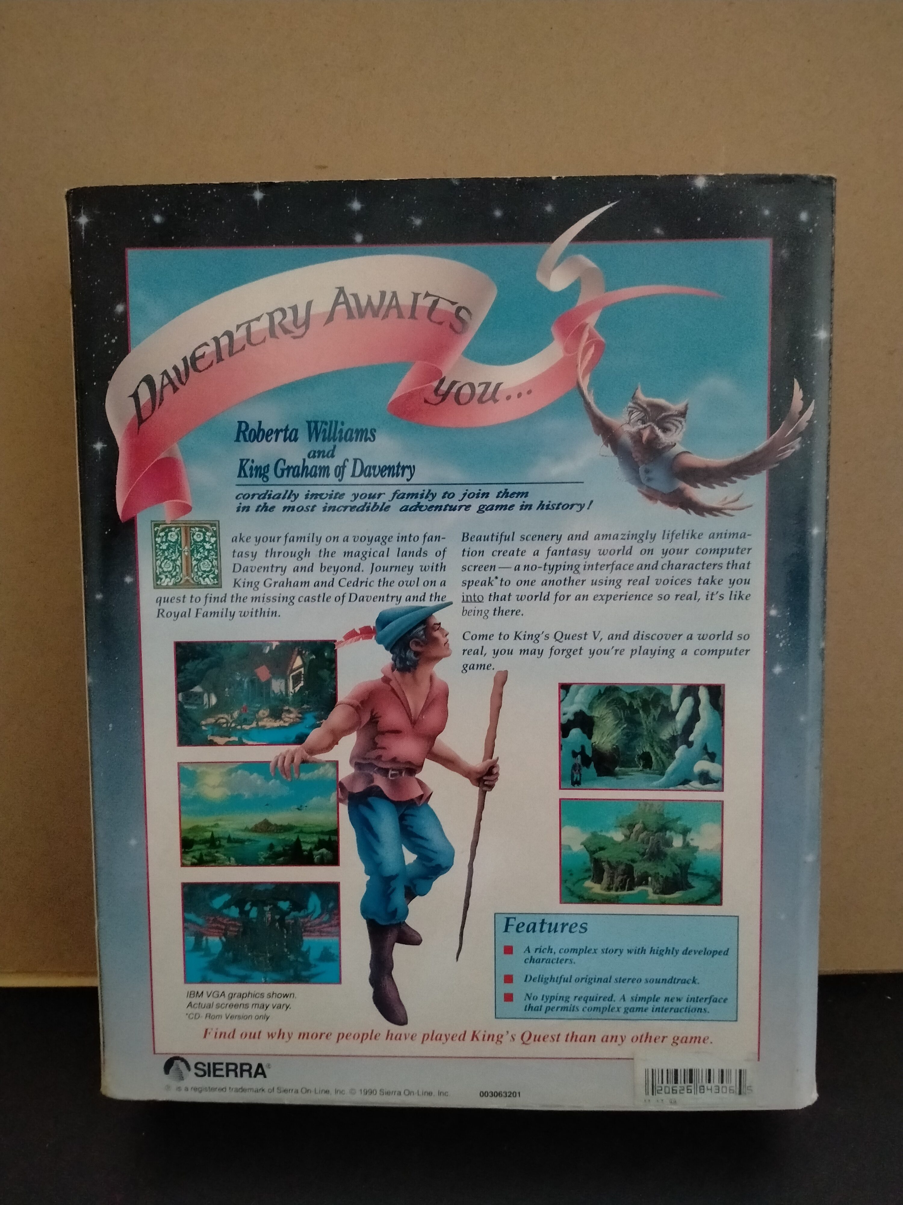 Imagen documental 2 de King's Quest V: Absence Makes the Heart Go Yonder!, formato Big Box, para MS-DOS, Win3.x, Windows 95