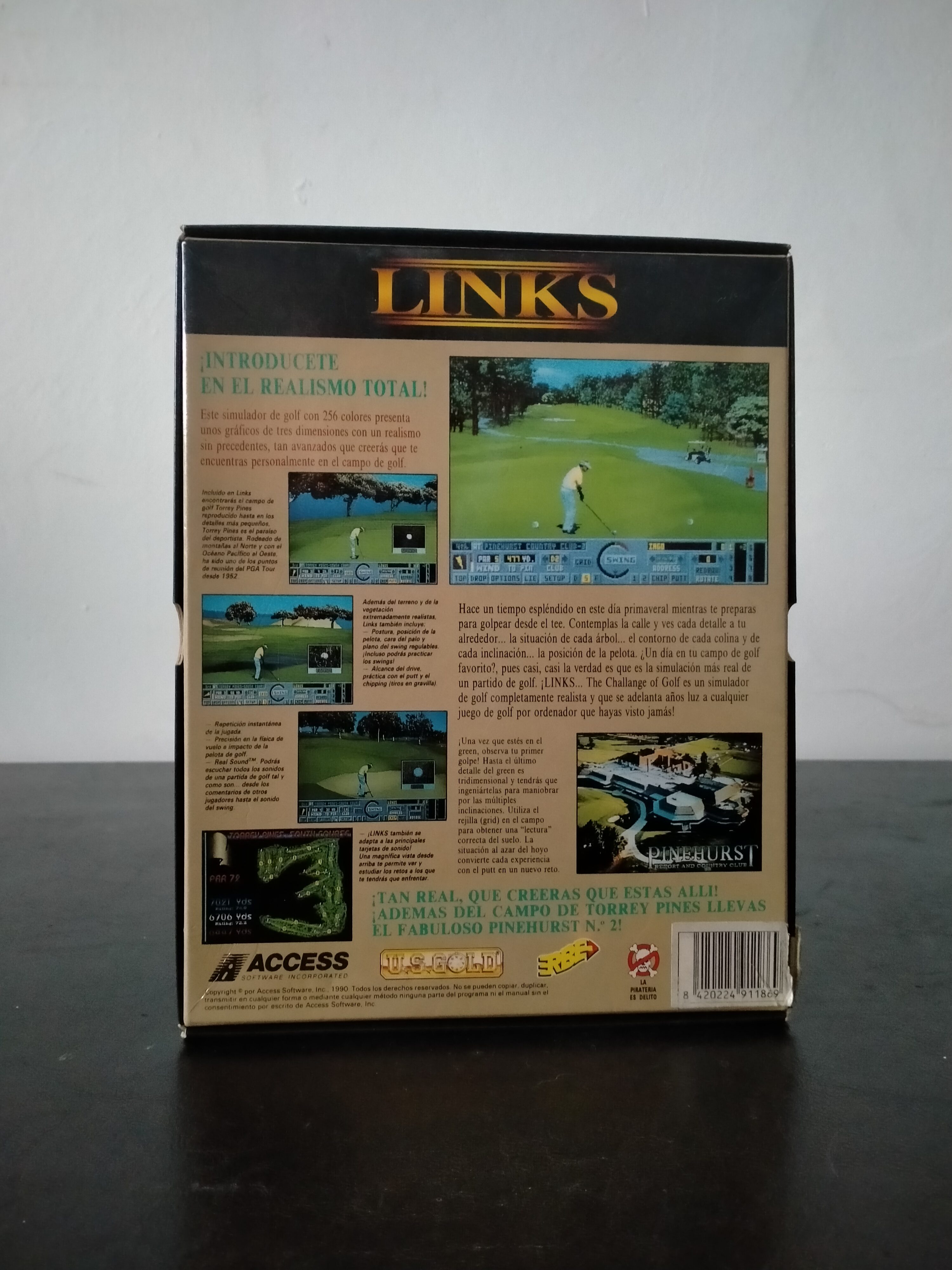 Imagen documental 2 de Links: The Challenge of Golf, formato Big Box, para MS-DOS