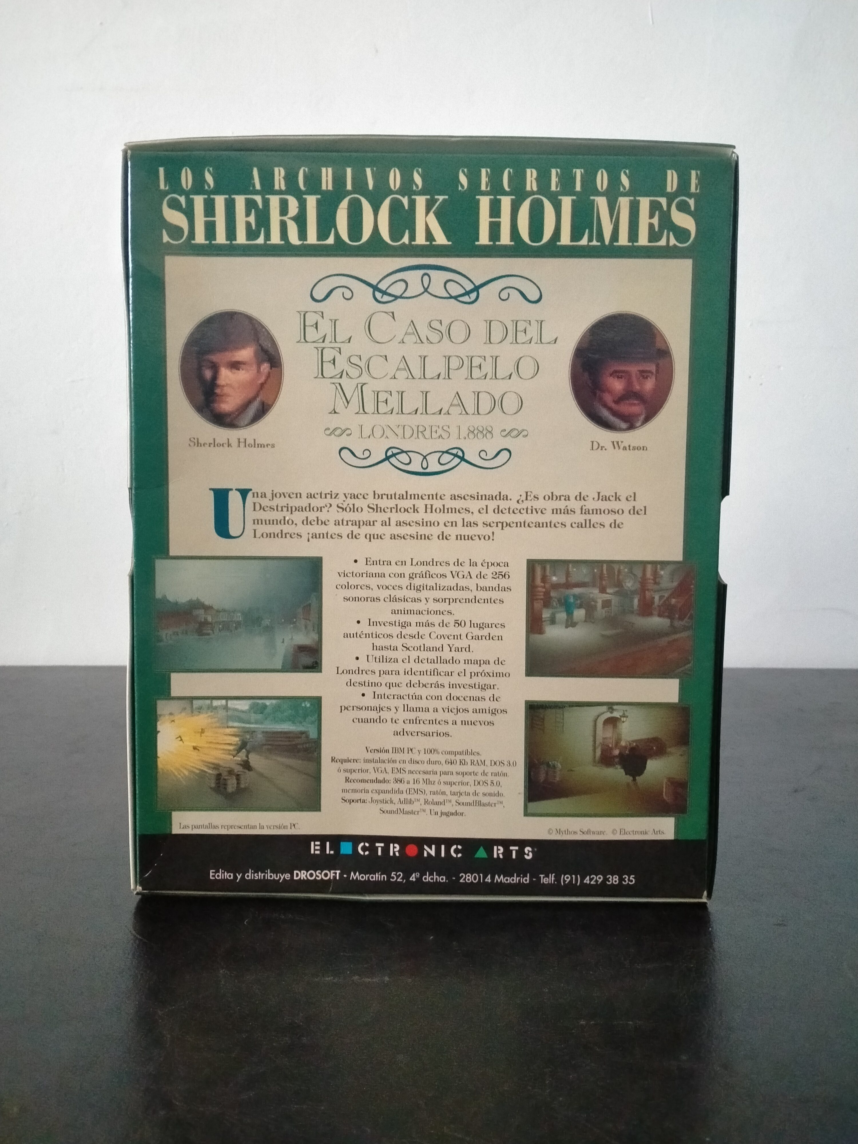 Imagen documental 2 de Los archivos secretos de Sherlock Holmes, formato Big Box, para MS-DOS