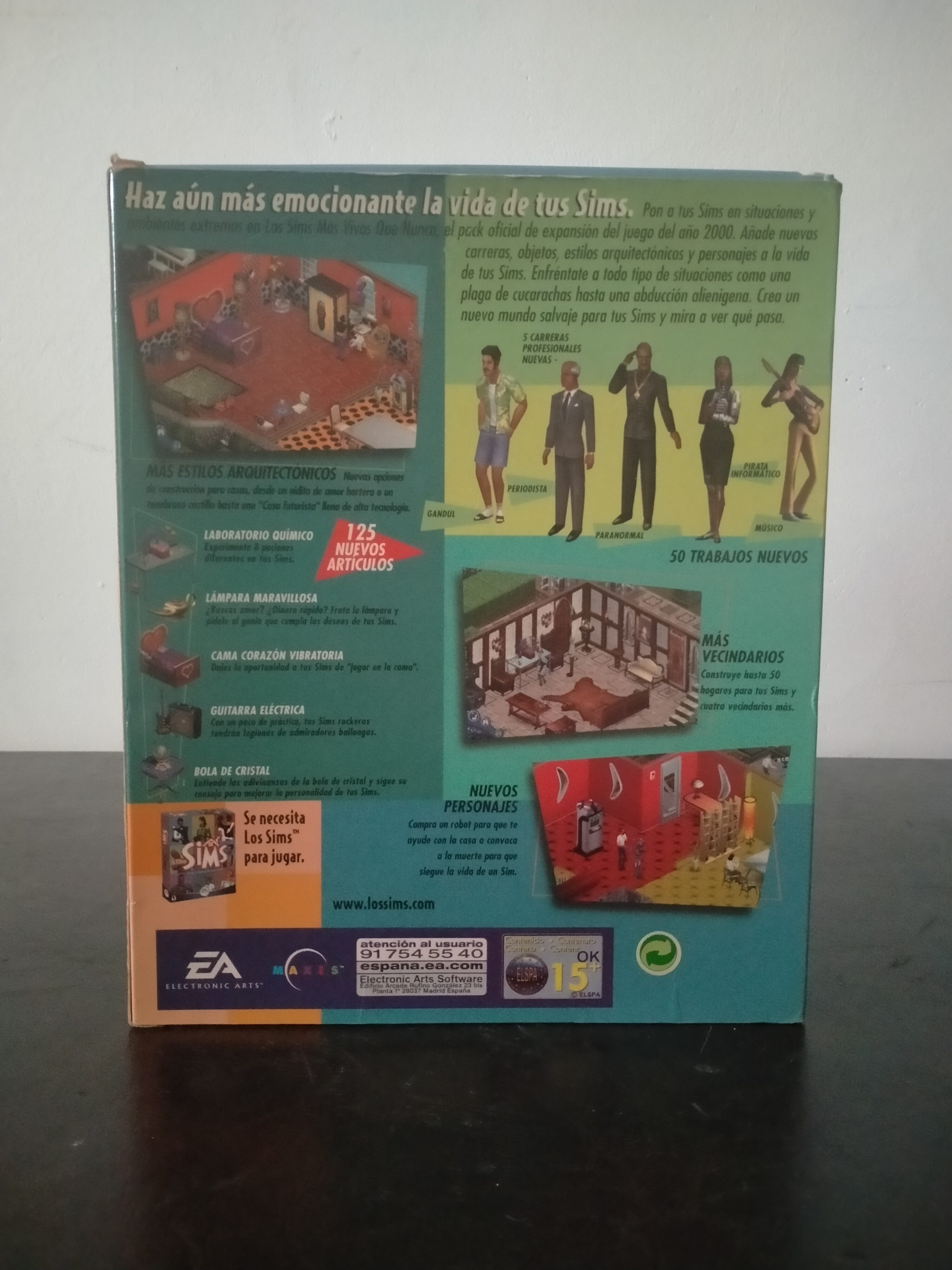 Imagen documental 2 de Los Sims: Más vivos que nunca, formato Big Box, para Windows 95, Windows 98