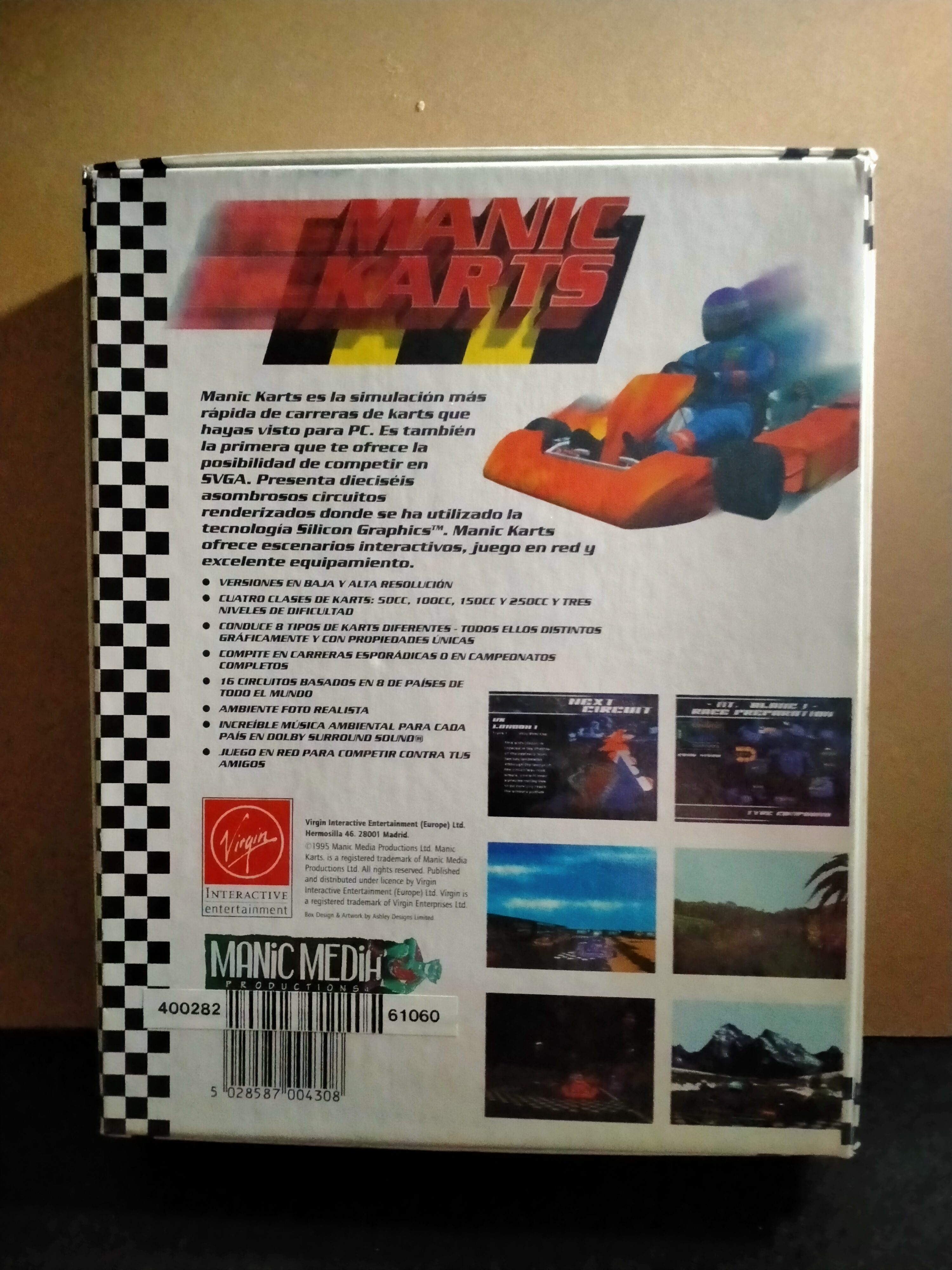 Imagen documental 2 de Manic Karts, formato Big Box, para MS-DOS, Windows 95