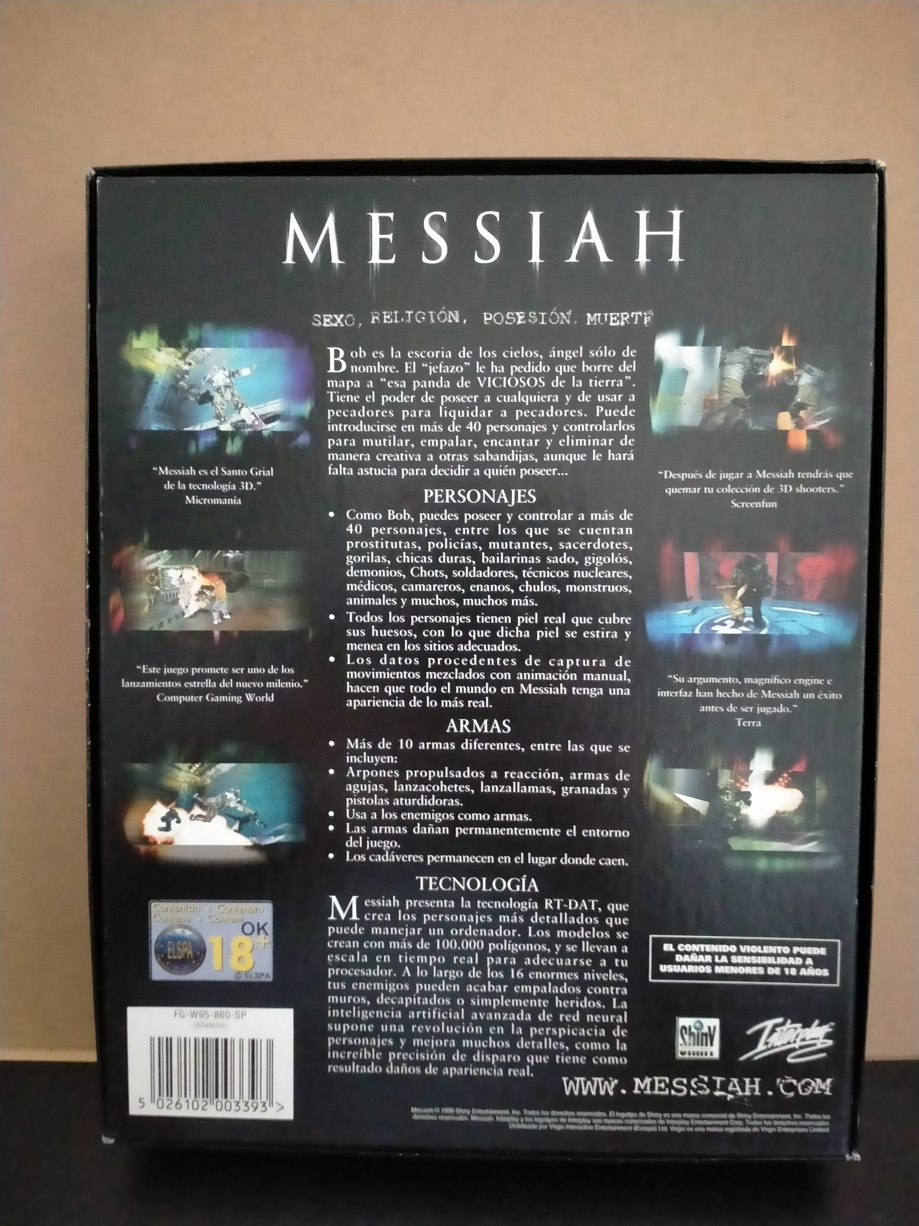 Imagen documental 2 de Messiah, formato Big Box, para Windows 95, Windows 98