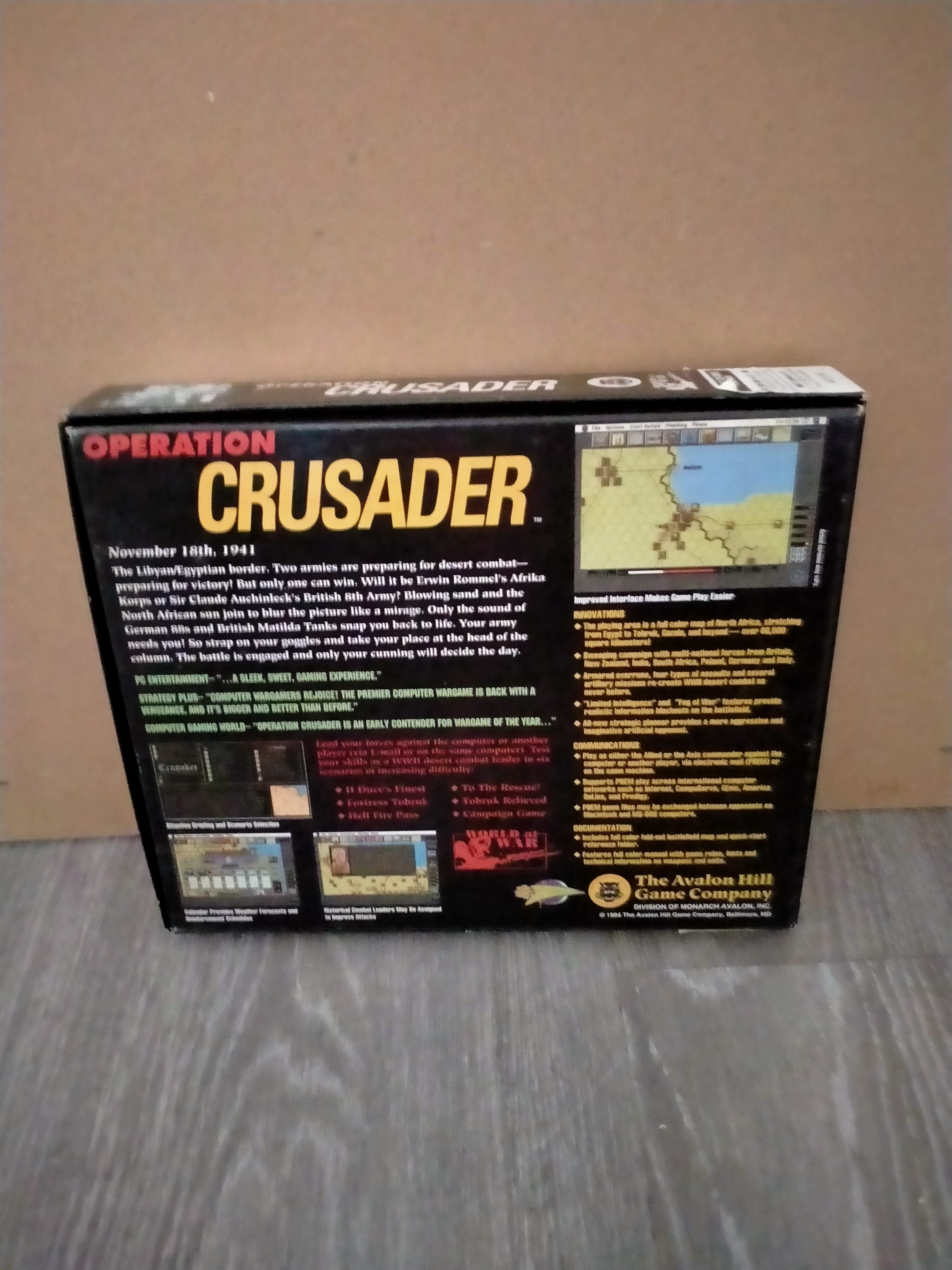 Imagen documental 2 de Operation Crusader, formato Big Box, para MS-DOS