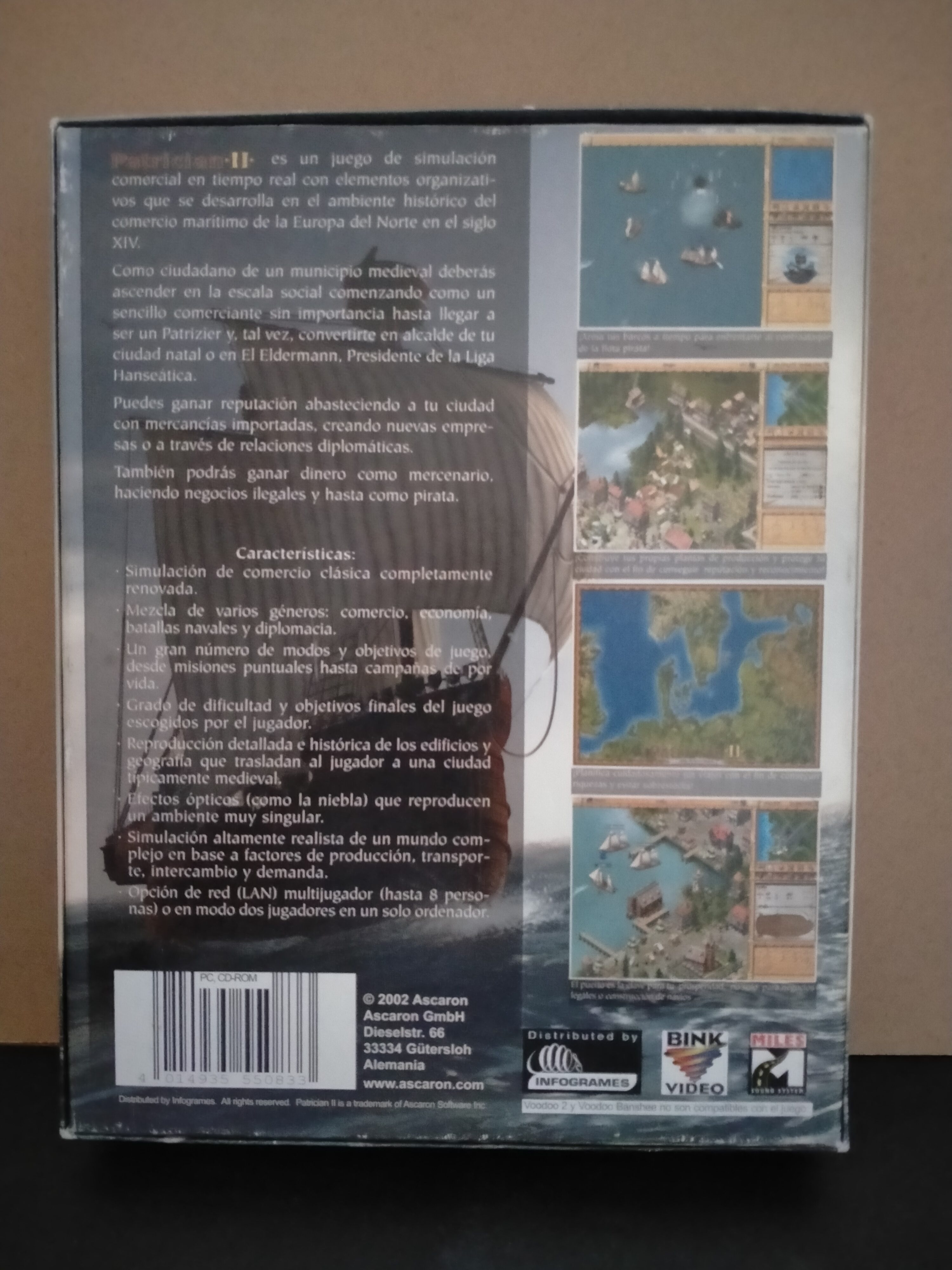 Imagen documental 2 de Patrician II: Quest for Power, formato Big Box, para Windows 95, Windows 98, Windows XP