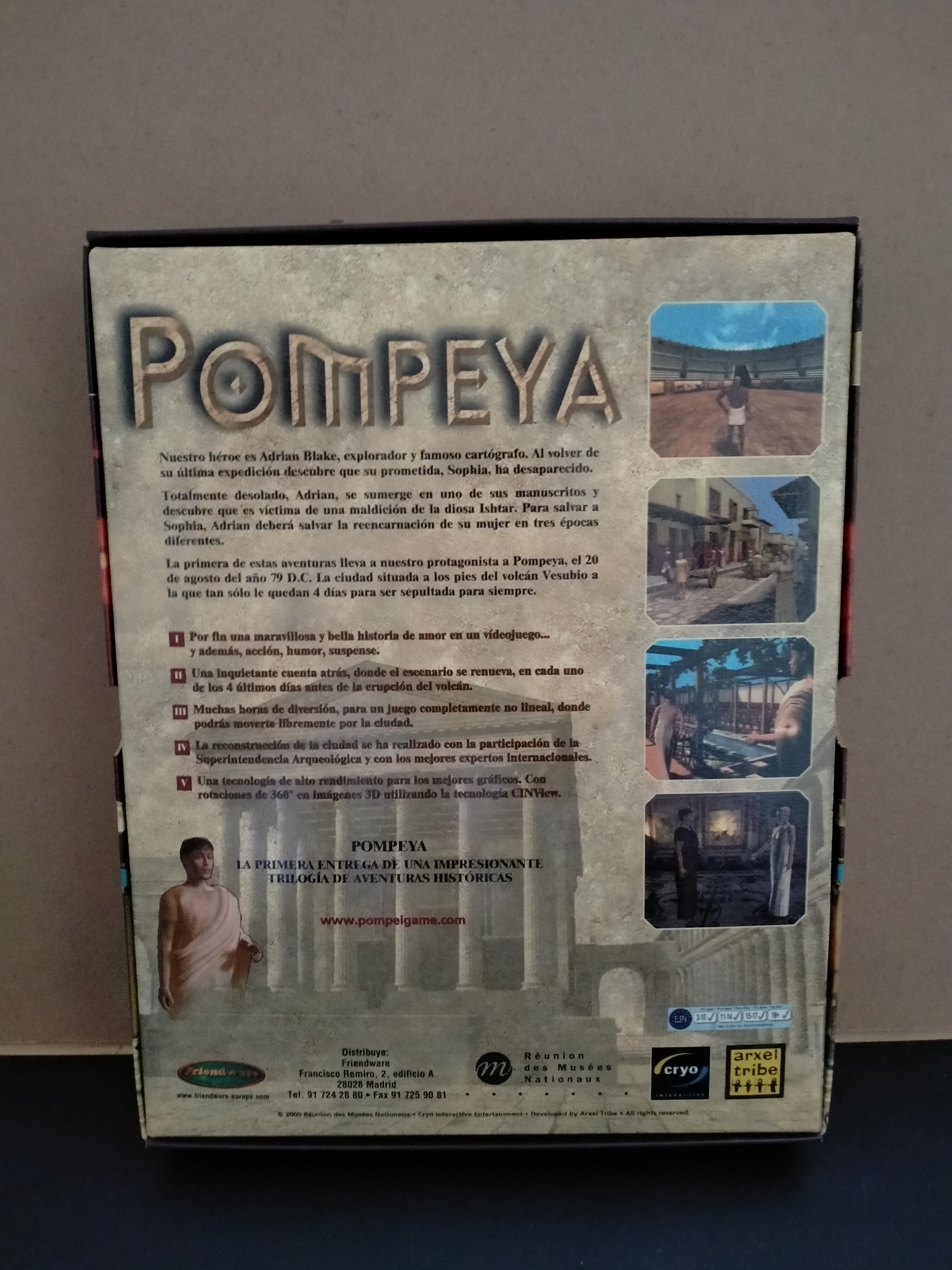 Imagen documental 2 de Pompeya: La leyenda del Vesubio, formato Big Box, para Windows 95, Windows 98