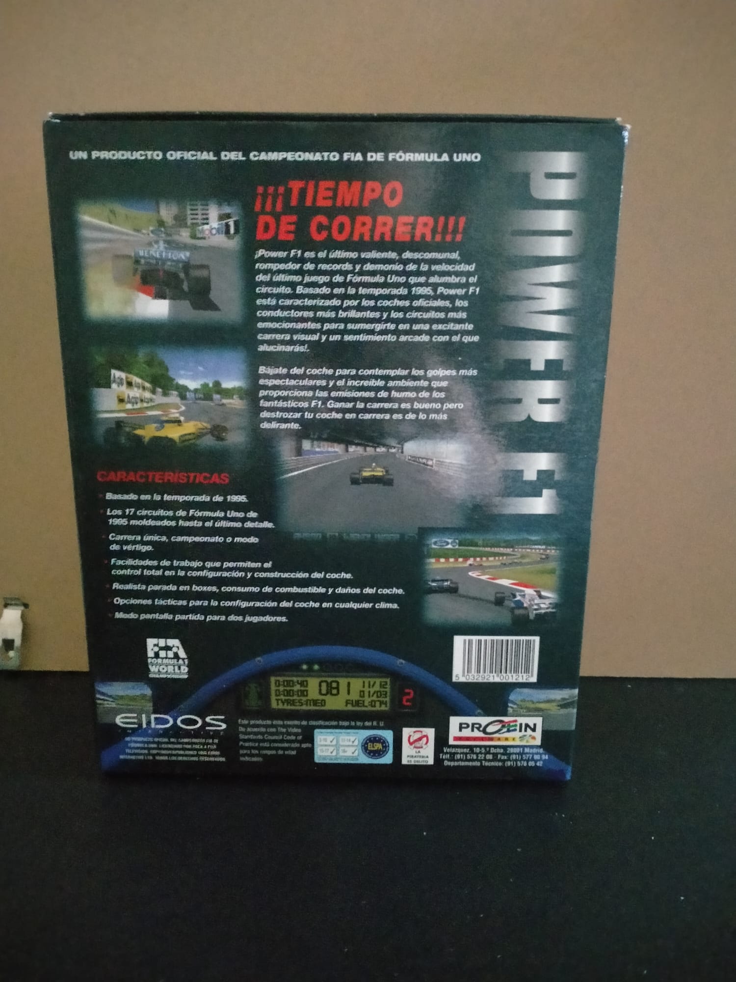 Imagen documental 2 de Power F1, formato Big Box, para MS-DOS, Windows 95, Windows 98