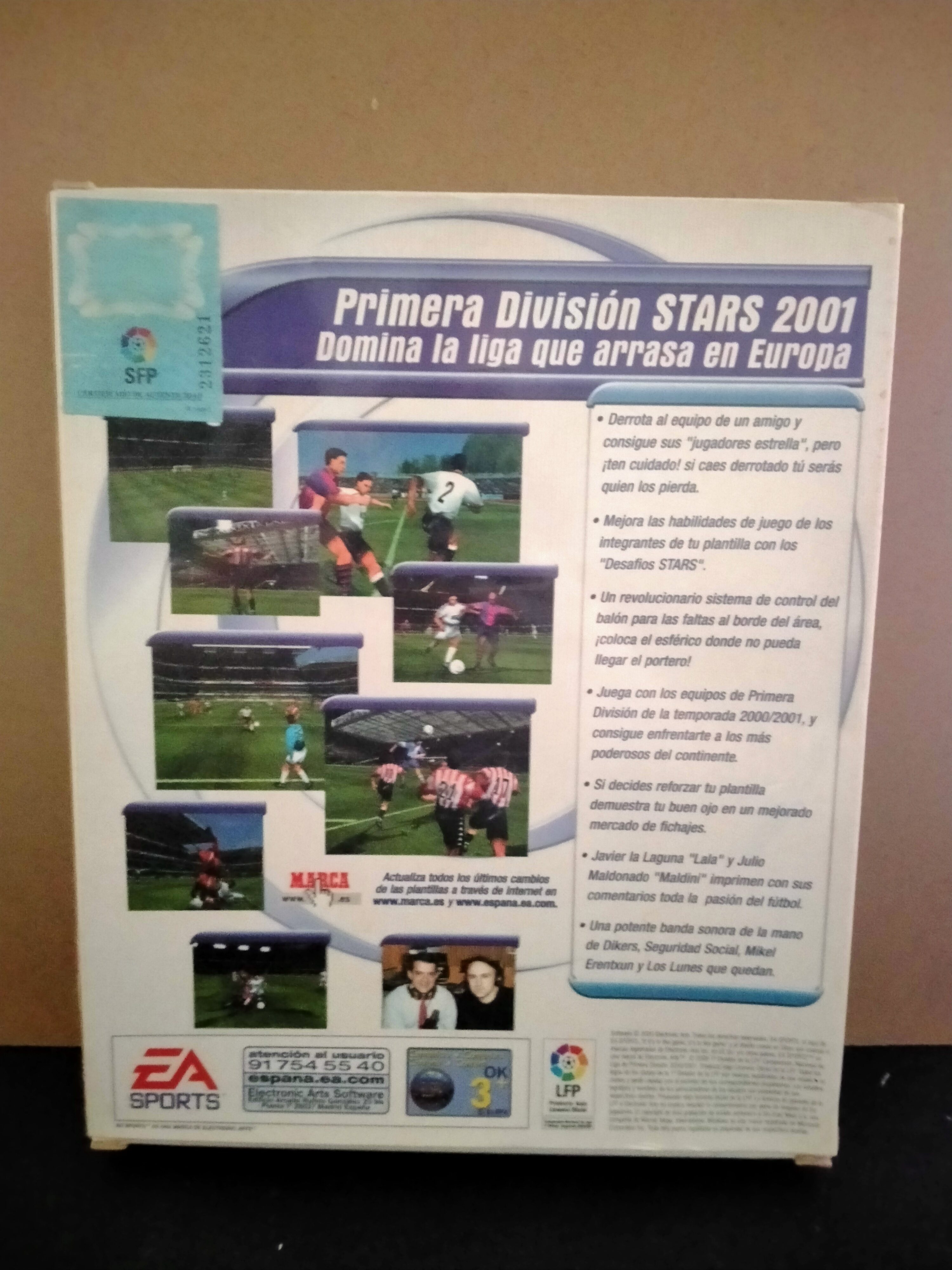 Imagen documental 2 de Primera División Stars, formato Big Box, para Windows 95, Windows 98