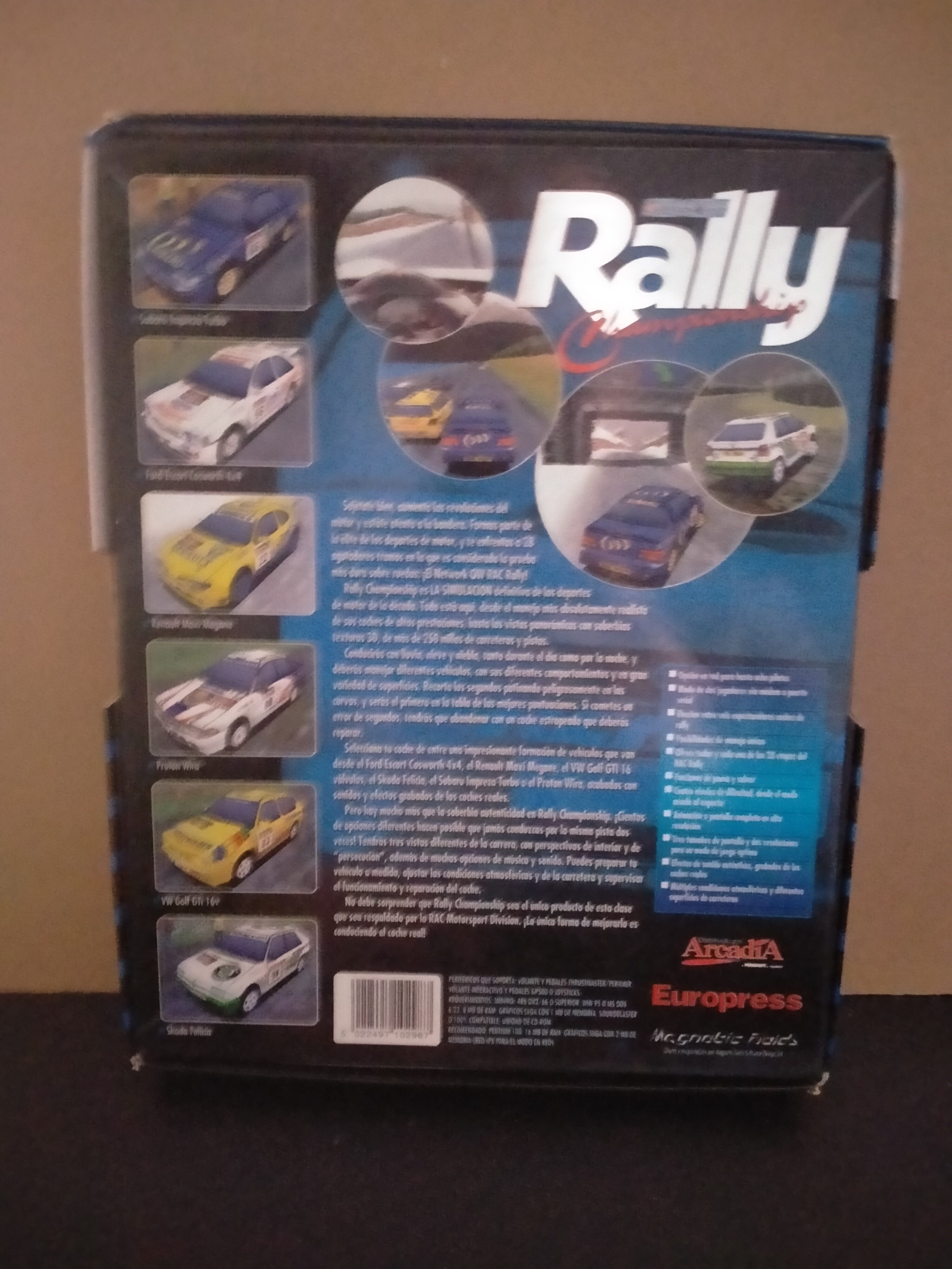 Imagen documental 2 de Rally Championship, formato Big Box, para Windows 95, Windows 98