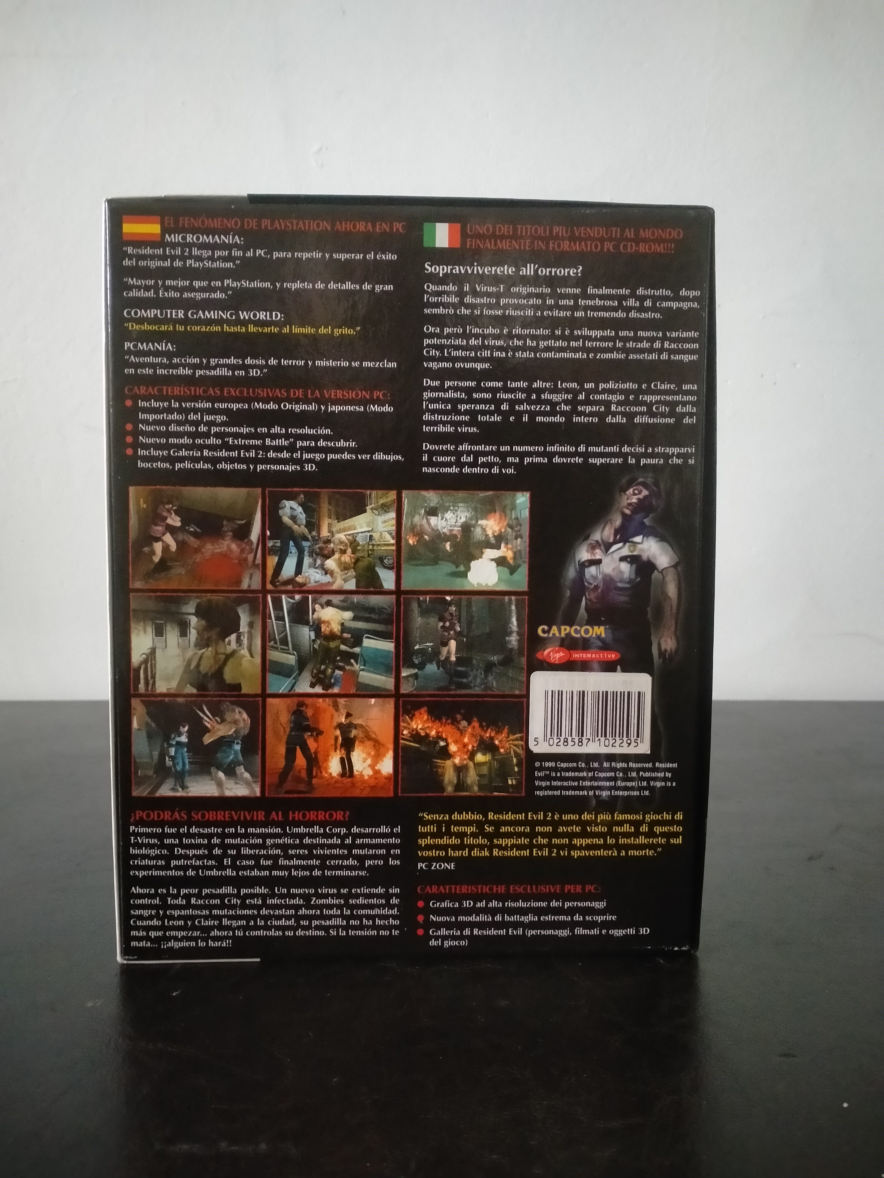 Imagen documental 2 de Resident Evil 2, formato Big Box, para Windows 95, Windows 98