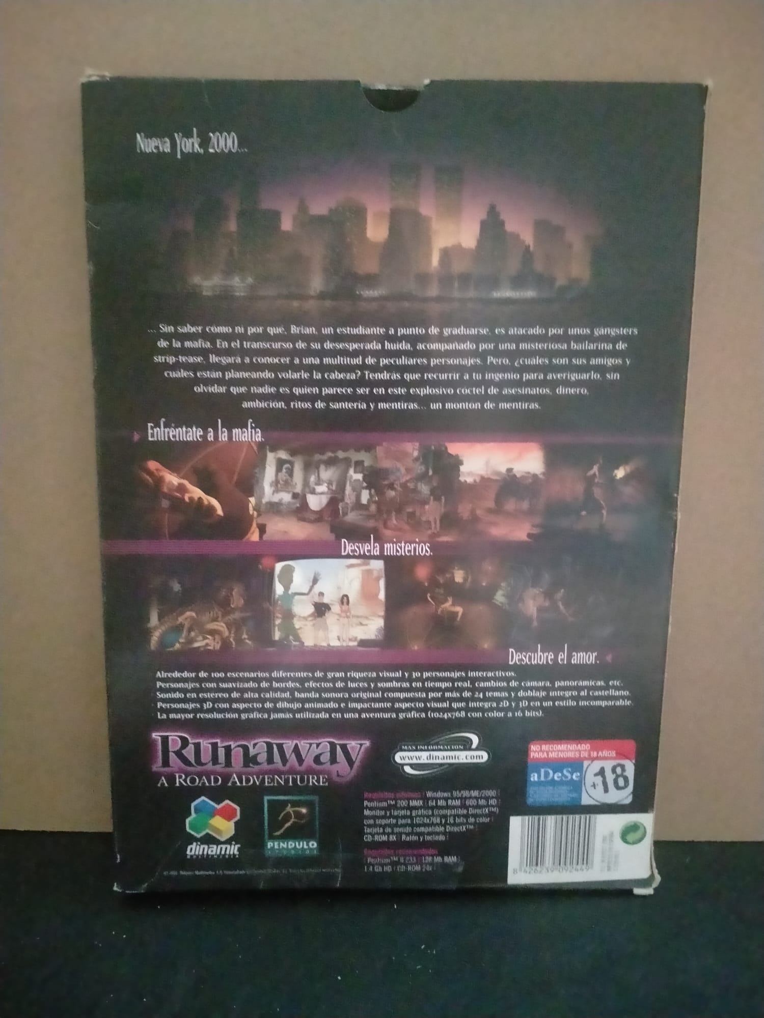 Imagen documental 2 de Runaway: A Road Adventure, formato Big Box, para Windows 95, Windows 98, Windows Me
