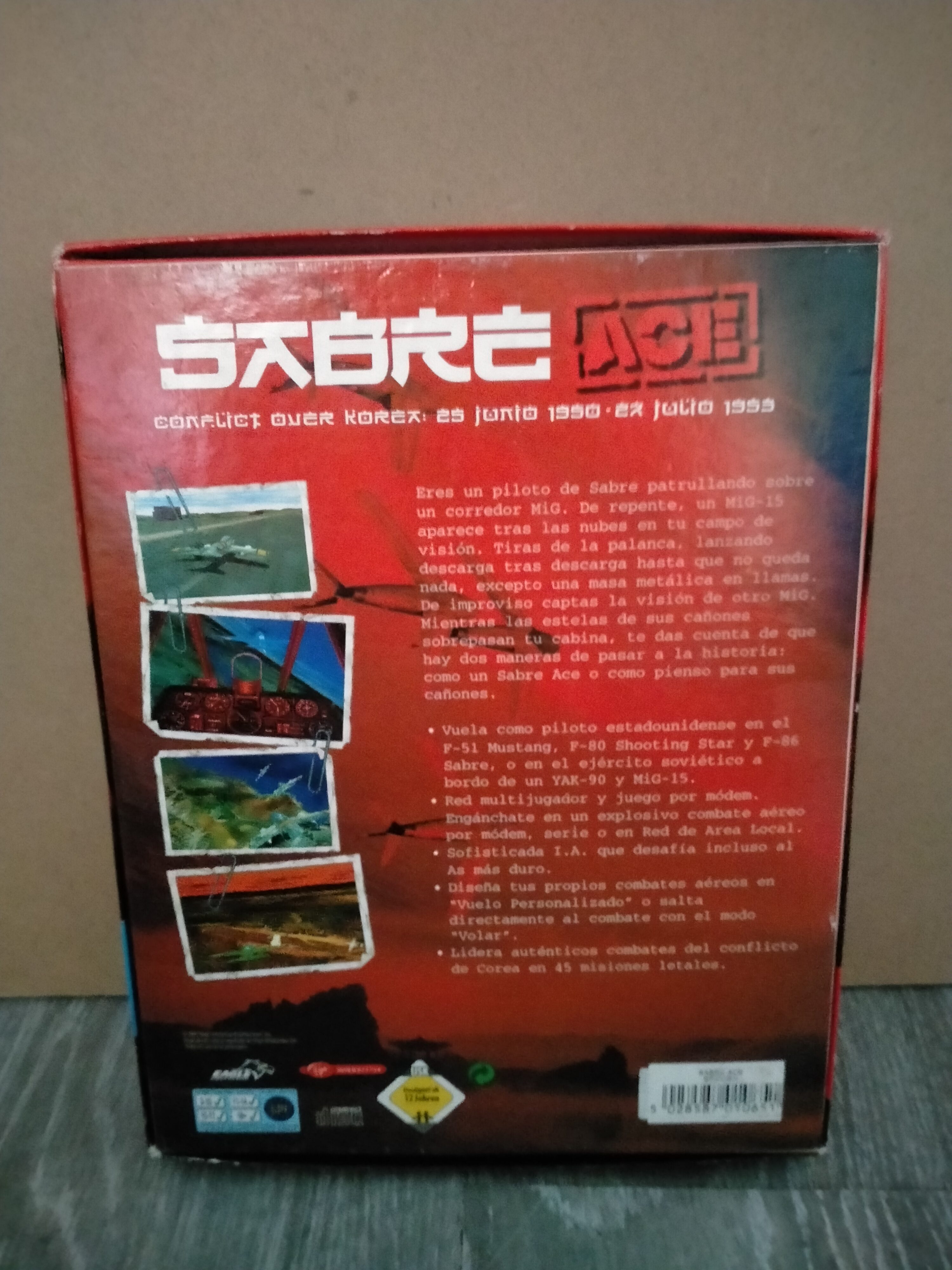 Imagen documental 2 de Sabre Ace, formato Big Box, para MS-DOS, Windows 95