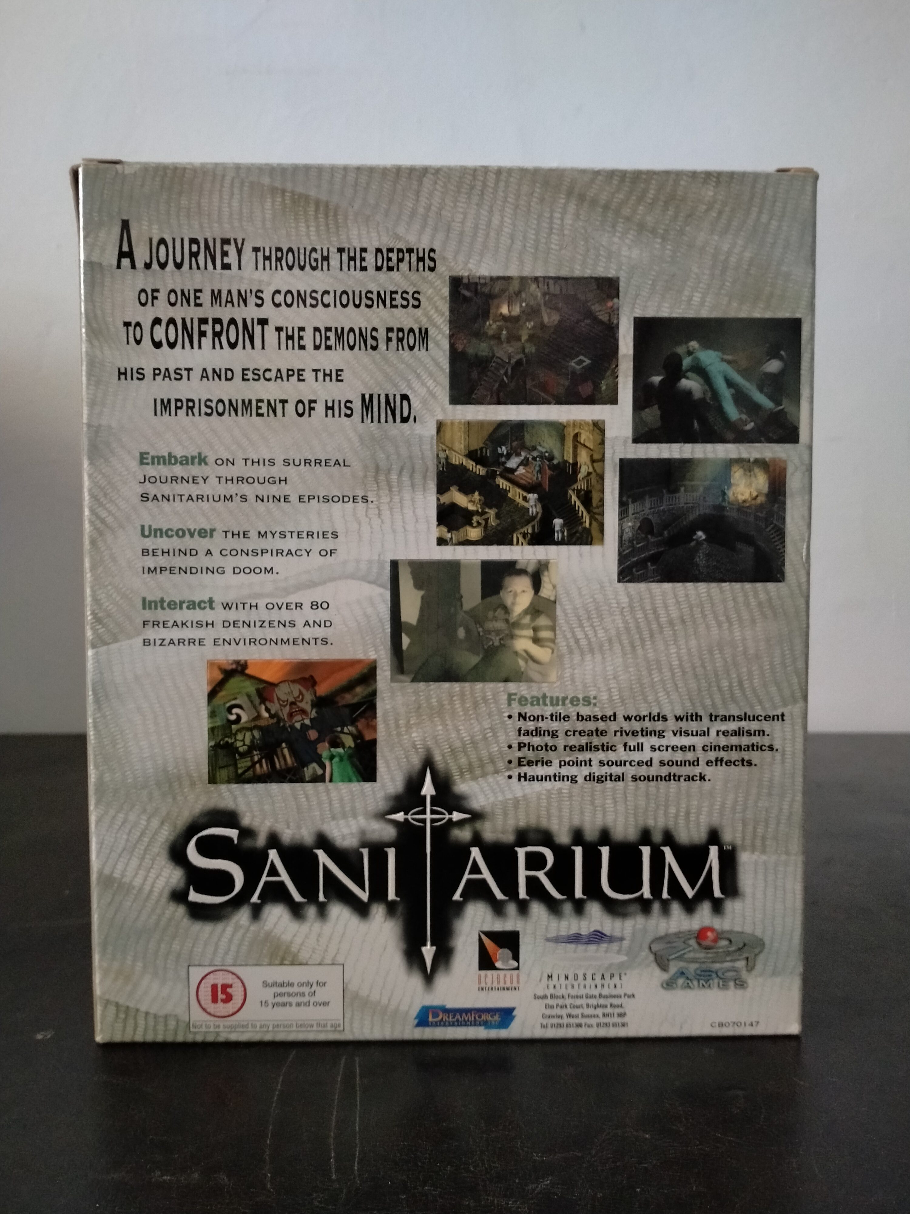 Imagen documental 2 de Sanitarium, formato Big Box, para Windows 95