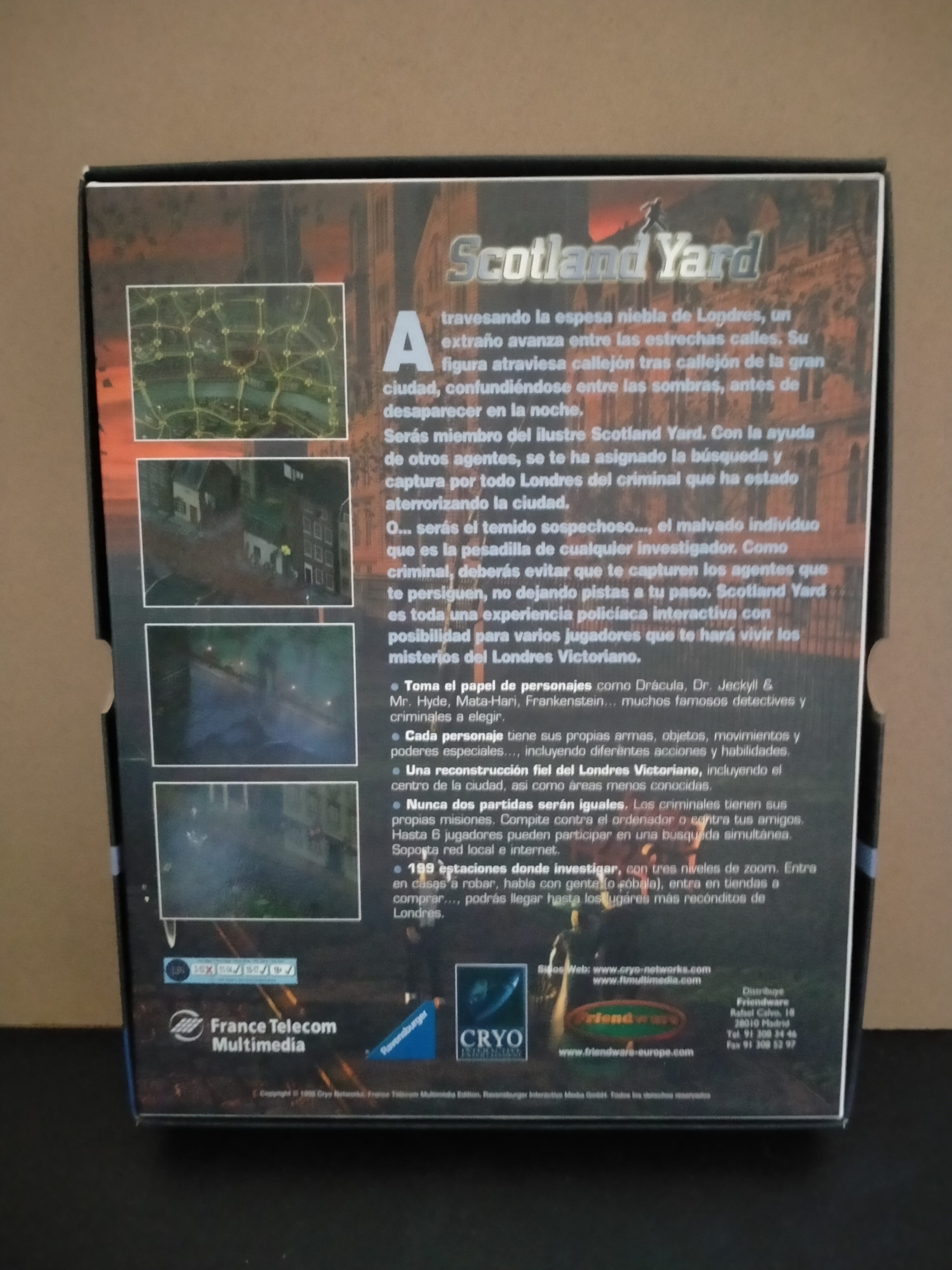 Imagen documental 2 de Scotland Yard: A la Búsqueda de Mister X, formato Big Box, para Windows 95, Windows 98, Windows XP