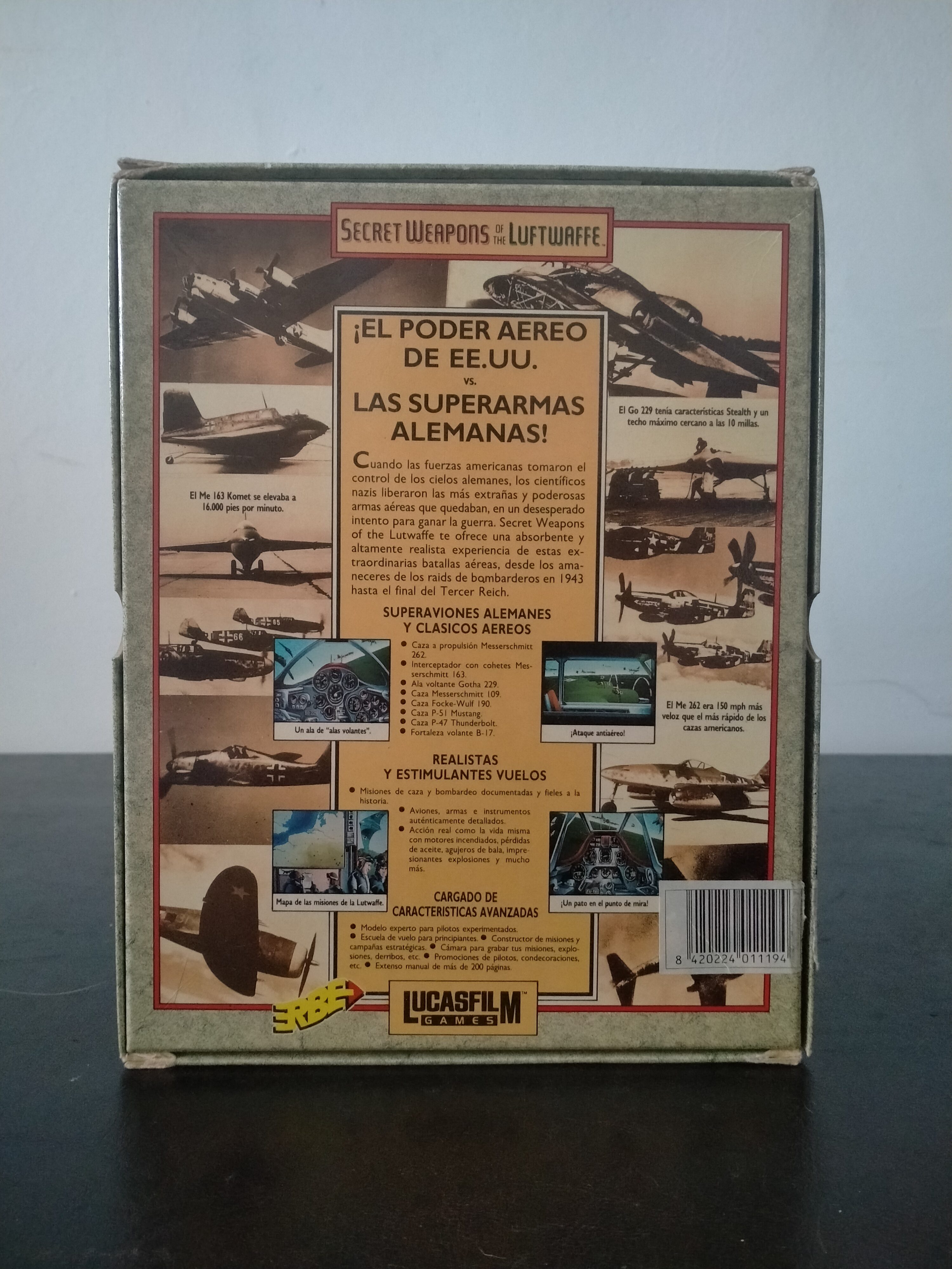 Imagen documental 2 de Secret Weapons of the Luftwaffe, formato Big Box, para MS-DOS