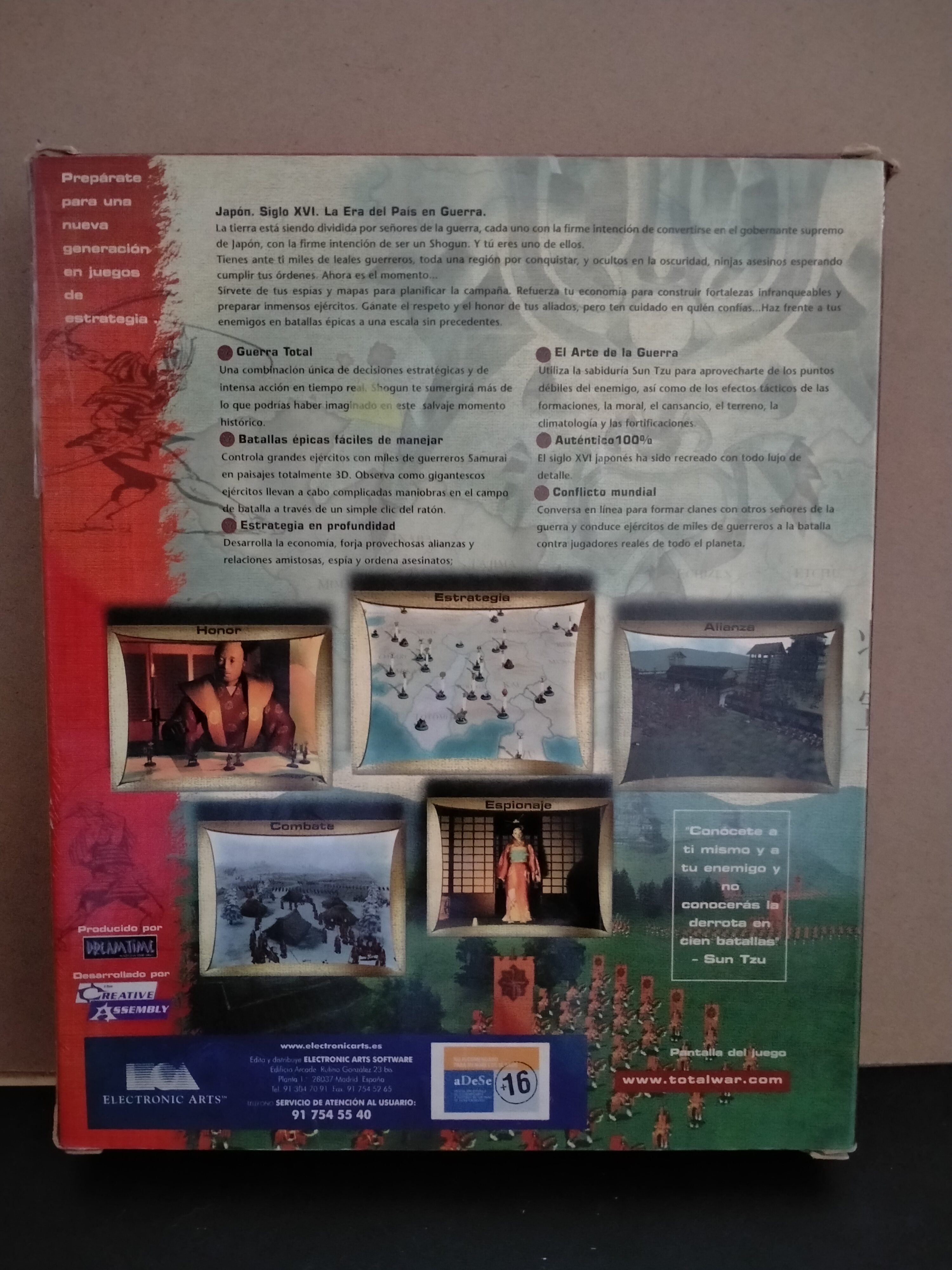 Imagen documental 2 de Shogun: Total War, formato Big Box, para Windows 95, Windows 98, Windows Me