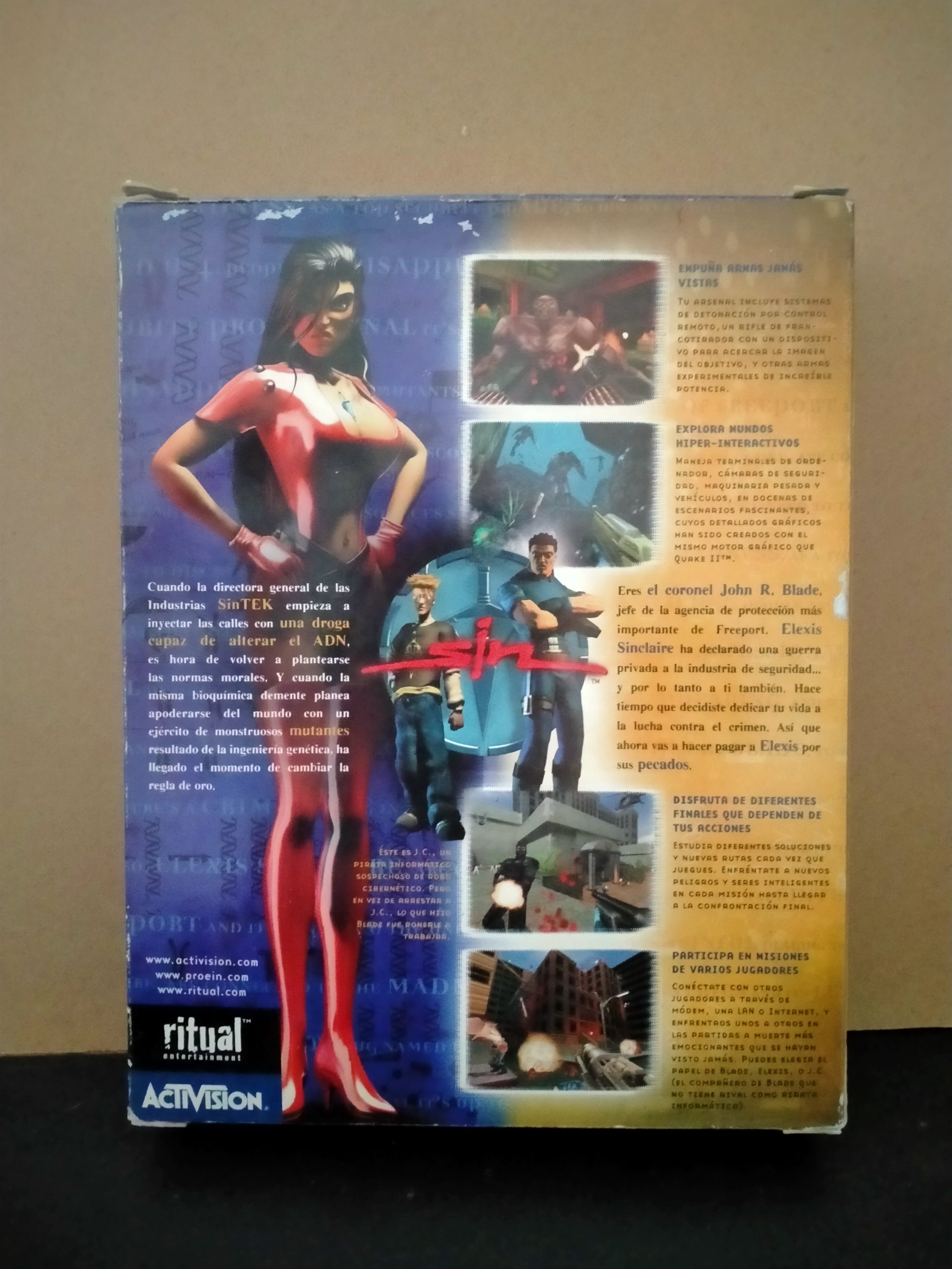 Imagen documental 2 de SiN, formato Big Box, para Windows 95, Windows 98, Windows Me