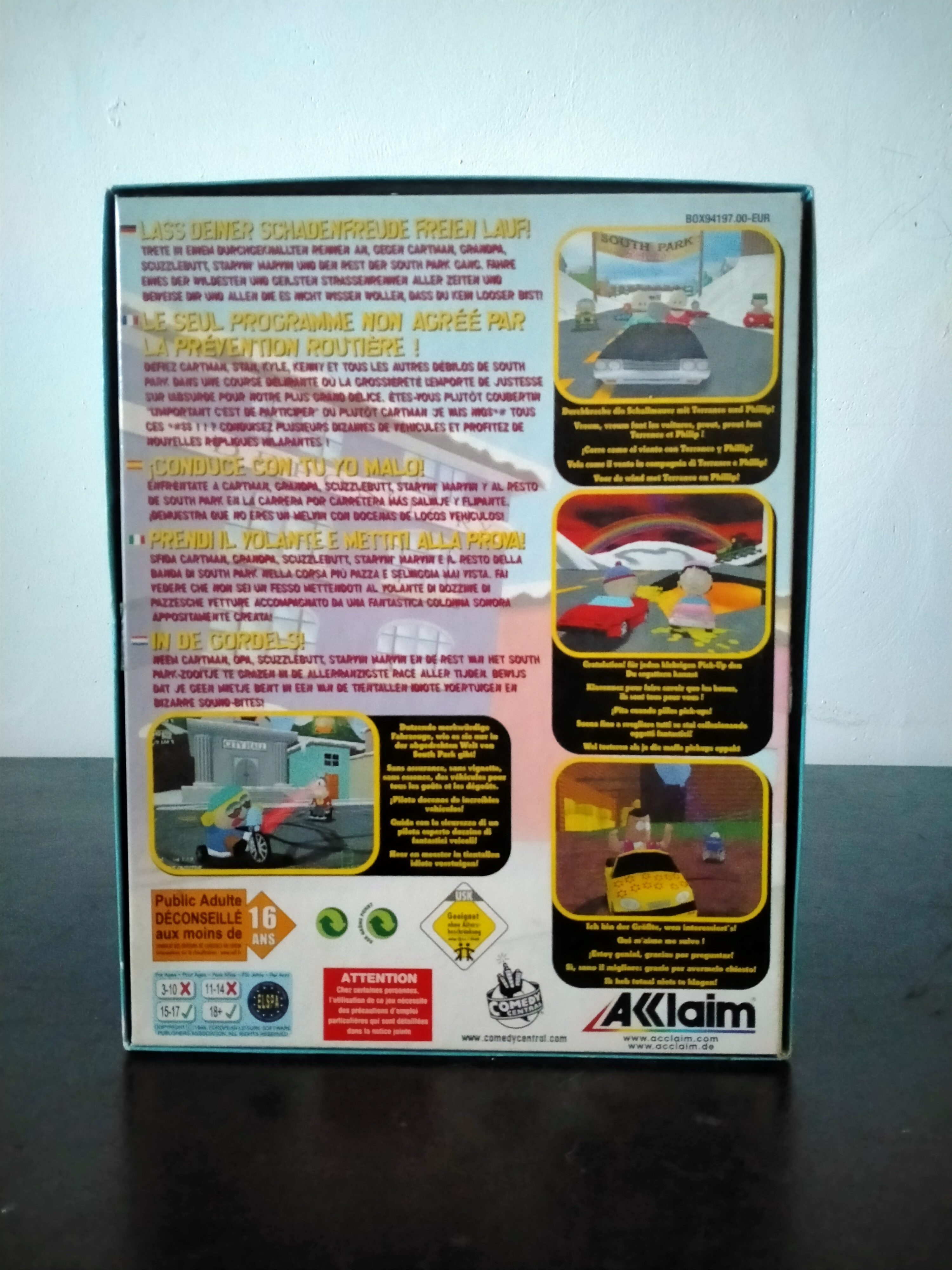 Imagen documental 2 de South Park Rally, formato Big Box, para Windows 95, Windows 98