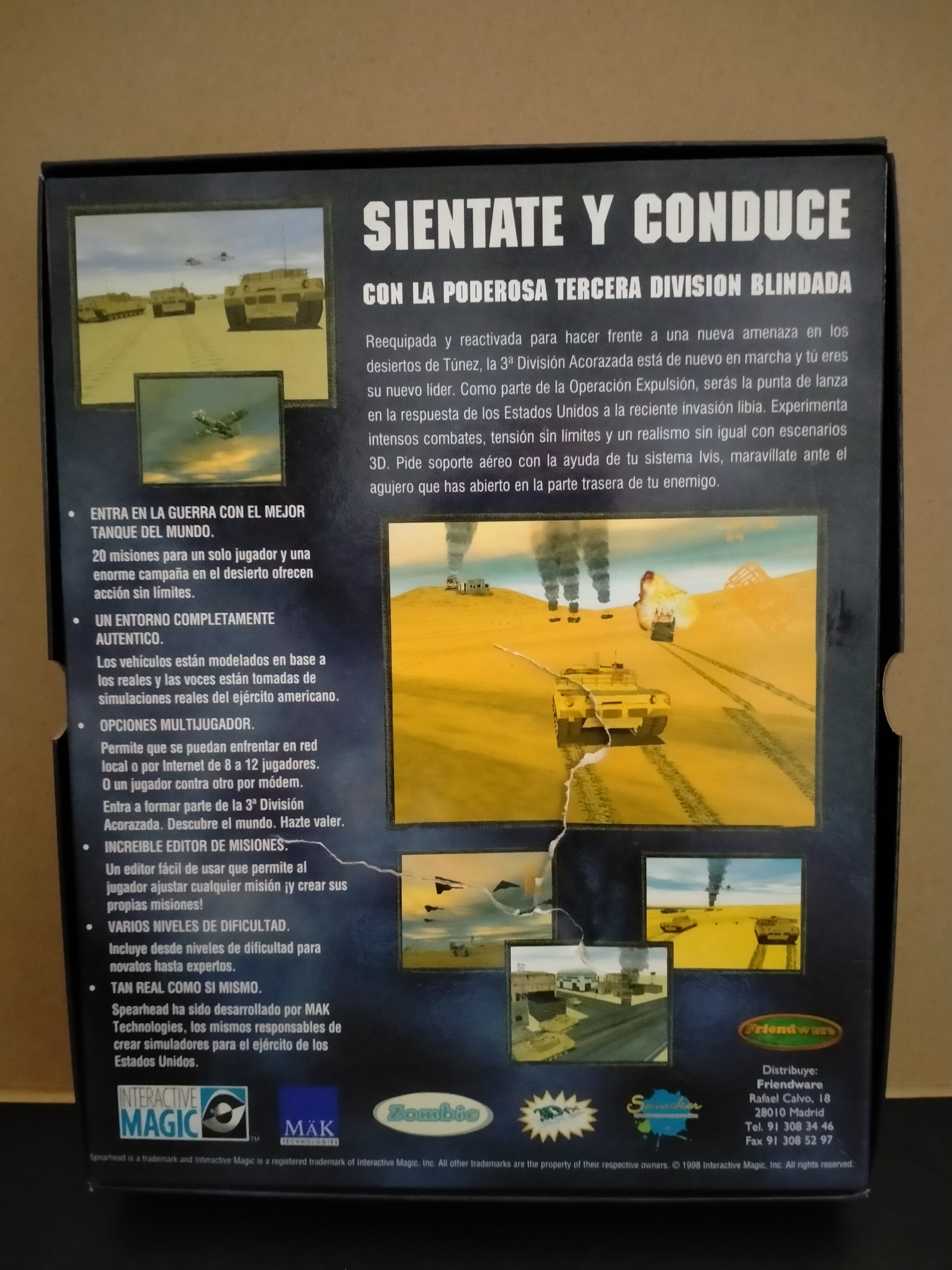Imagen documental 2 de Spearhead, formato Big Box, para Windows 95, Windows 98, Windows Me