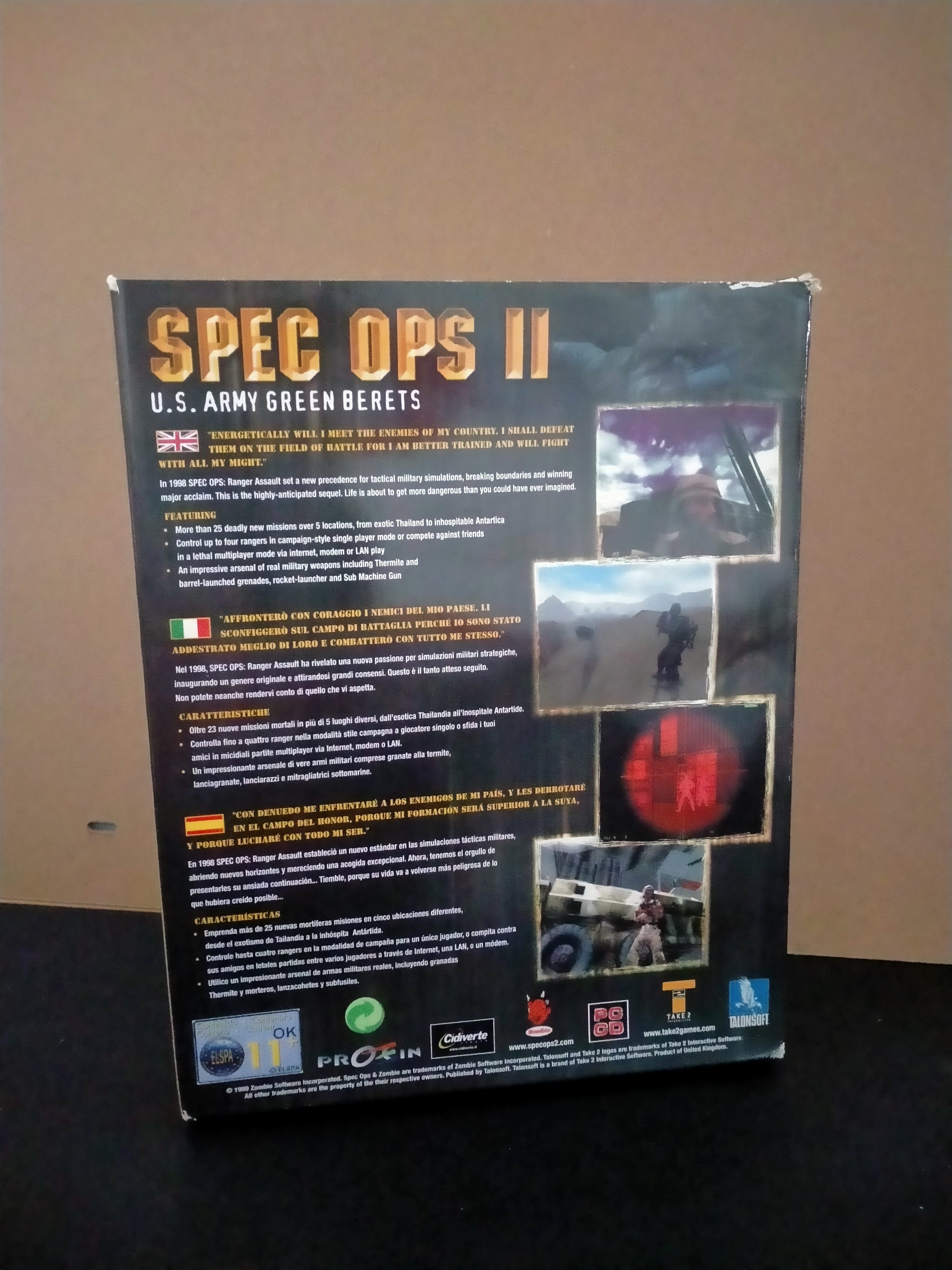 Imagen documental 2 de Spec Ops II: Green Berets, formato Big Box, para Windows 95, Windows 98