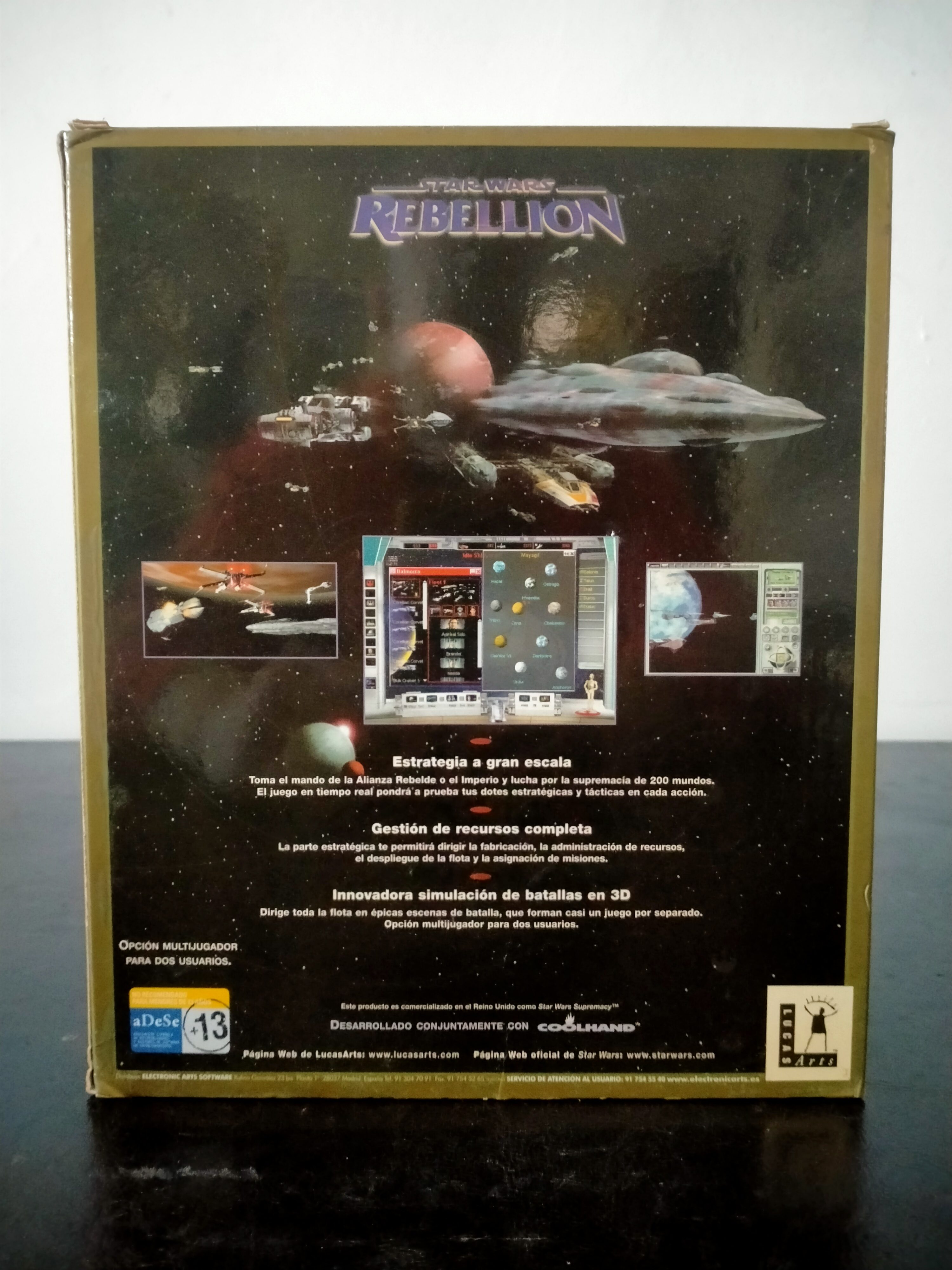 Imagen documental 2 de Star Wars: Rebellion, formato Big Box, para Windows 95