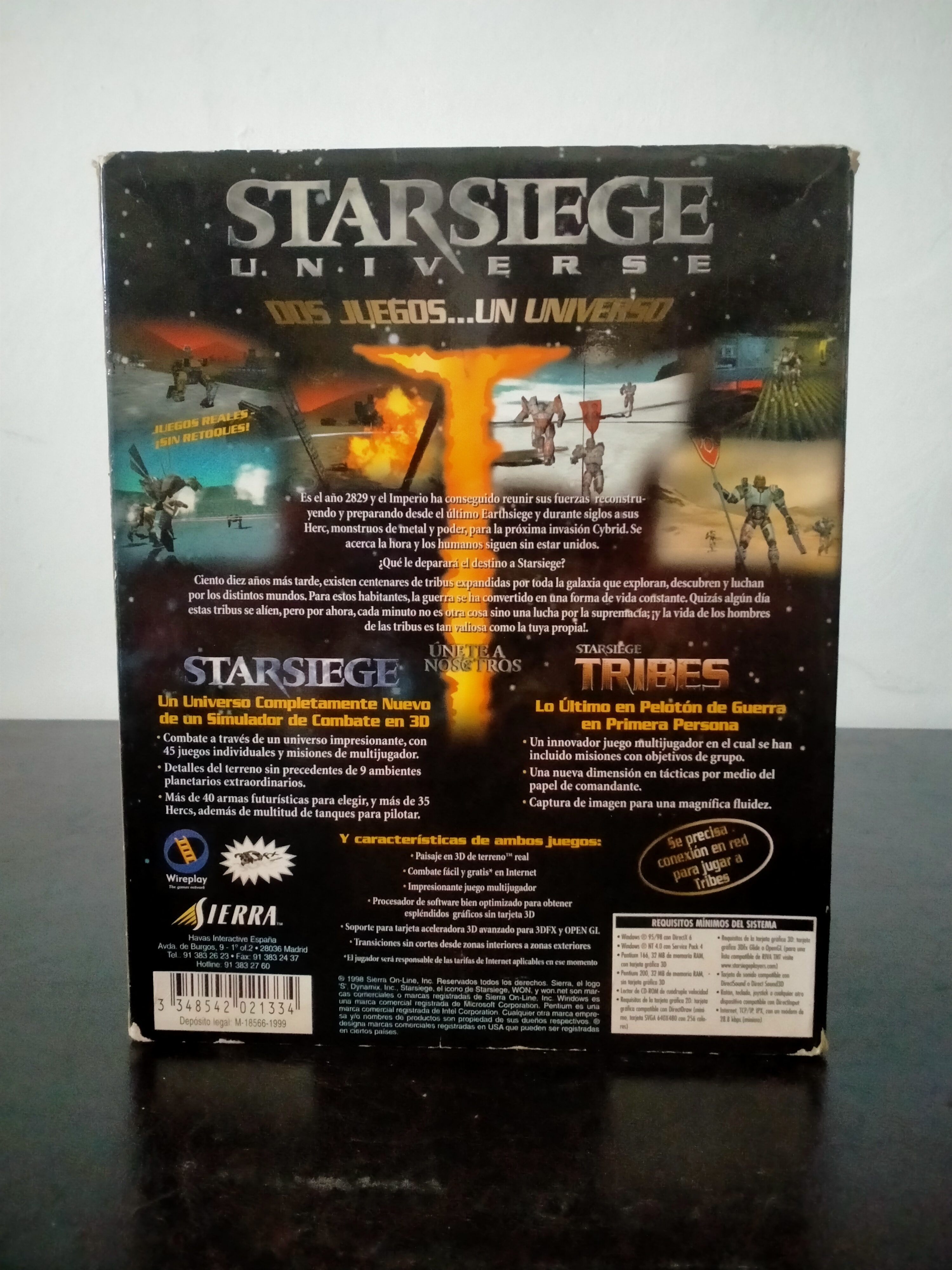Imagen documental 2 de Starsiege Universe, formato Big Box, para Windows 95, Windows 98