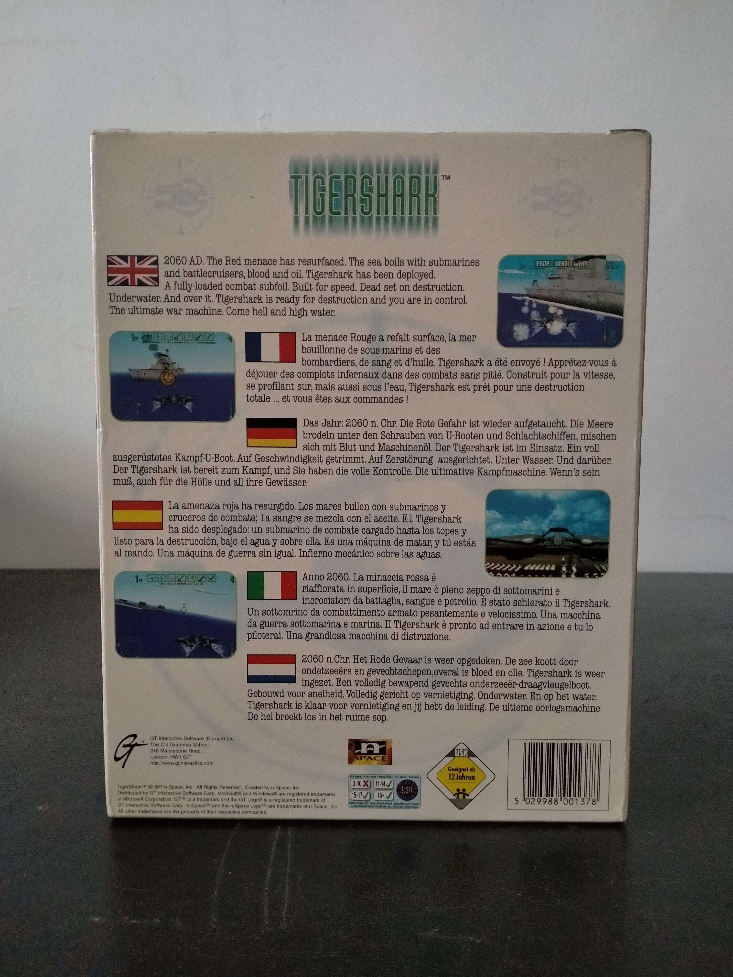 Imagen documental 2 de Tigershark, formato Big Box, para Windows 95